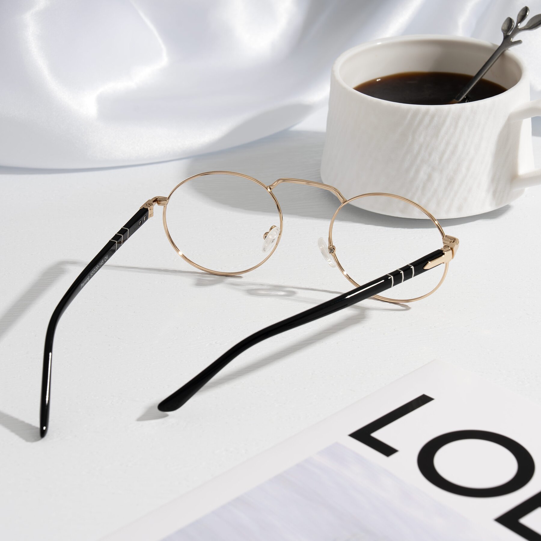Lifestyle photography #2 of Parrong in Black/Gold with Clear Eyeglass Lenses