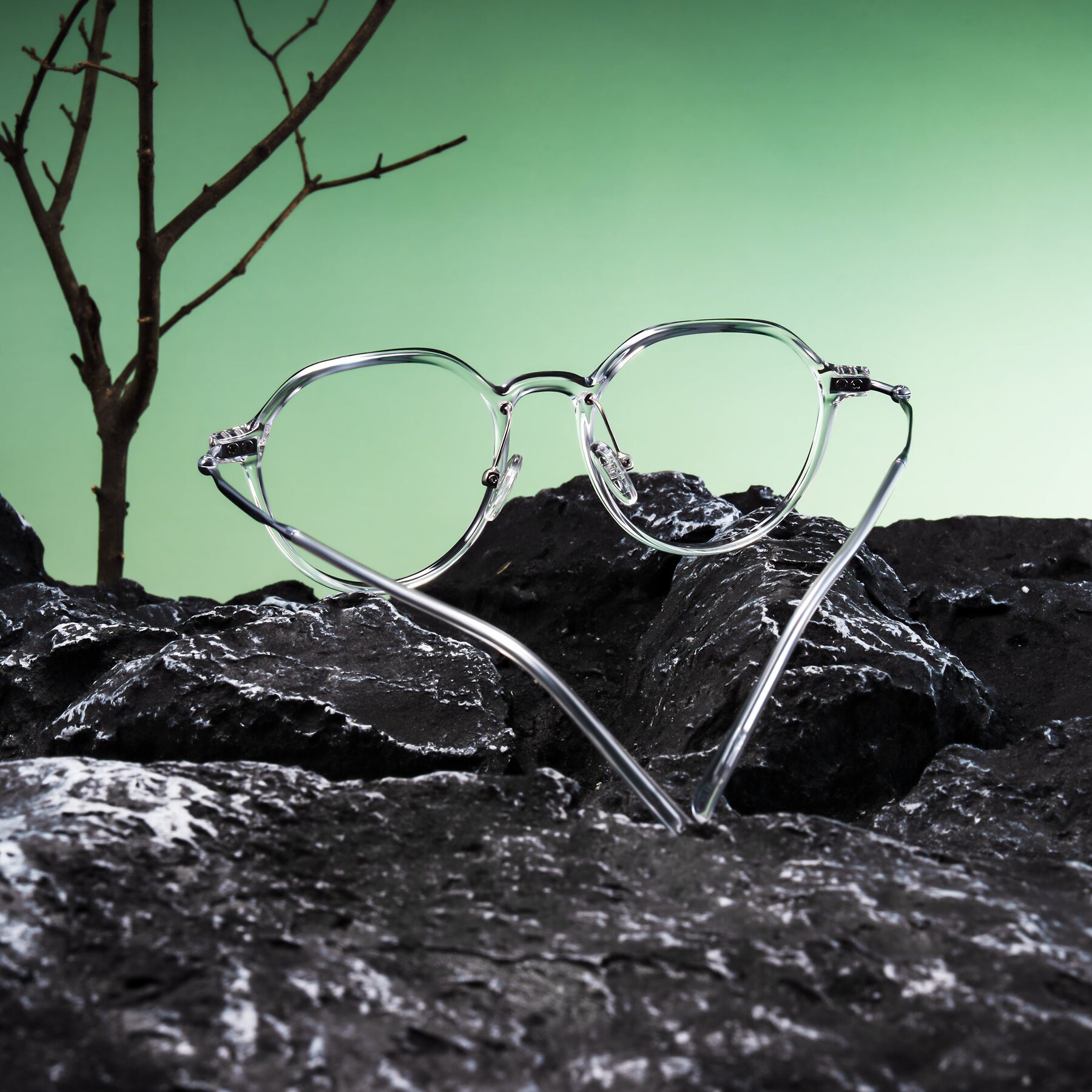Lifestyle photography #2 of Ledesmo in Clear with Clear Eyeglass Lenses