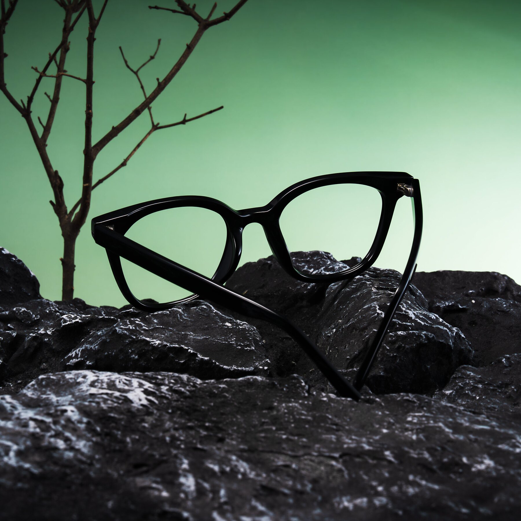 Lifestyle photography #2 of Jeromme in Black with Clear Eyeglass Lenses