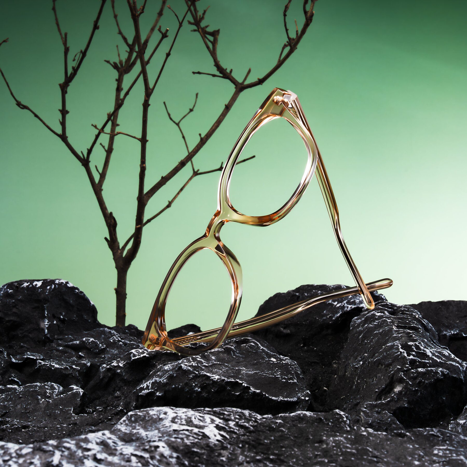 Lifestyle photography #1 of Jeromme in Champagne with Clear Eyeglass Lenses