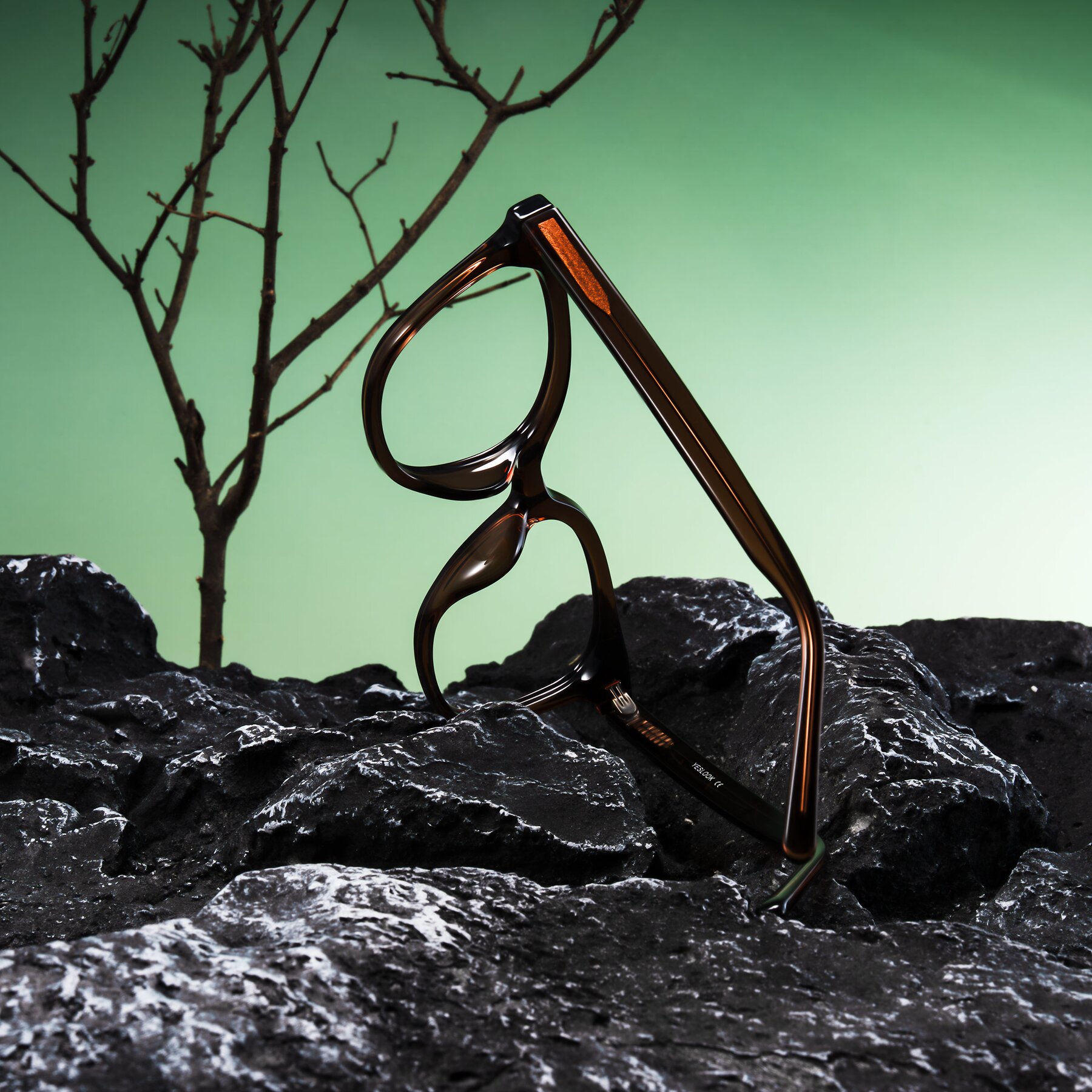 Lifestyle photography #2 of Jeromme in Coffee with Clear Eyeglass Lenses