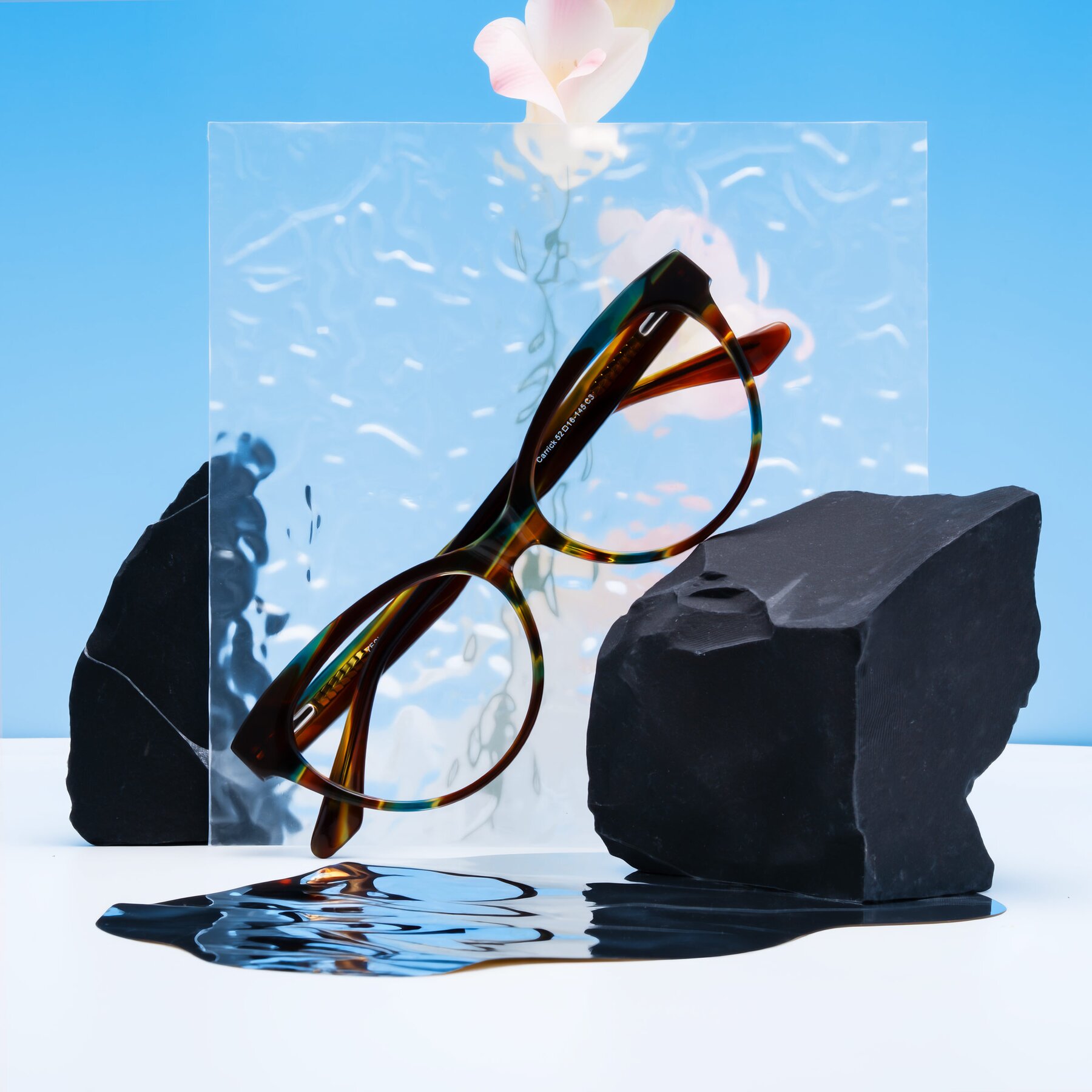 Women's lifestyle photography #1 of Carrick in Forest Tortoise with Clear Eyeglass Lenses