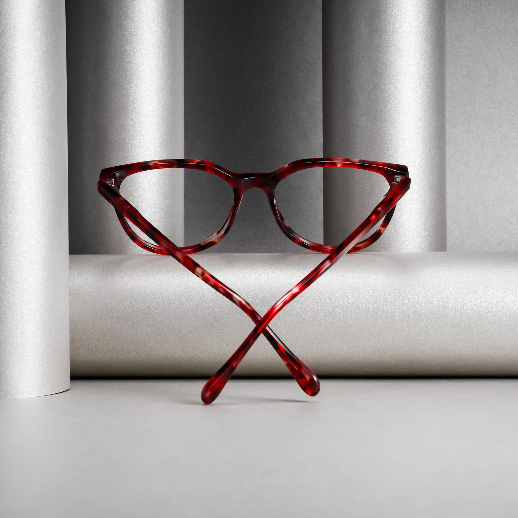 Women's lifestyle photography #1 of Glenroe in Red Tortoise with Clear Eyeglass Lenses