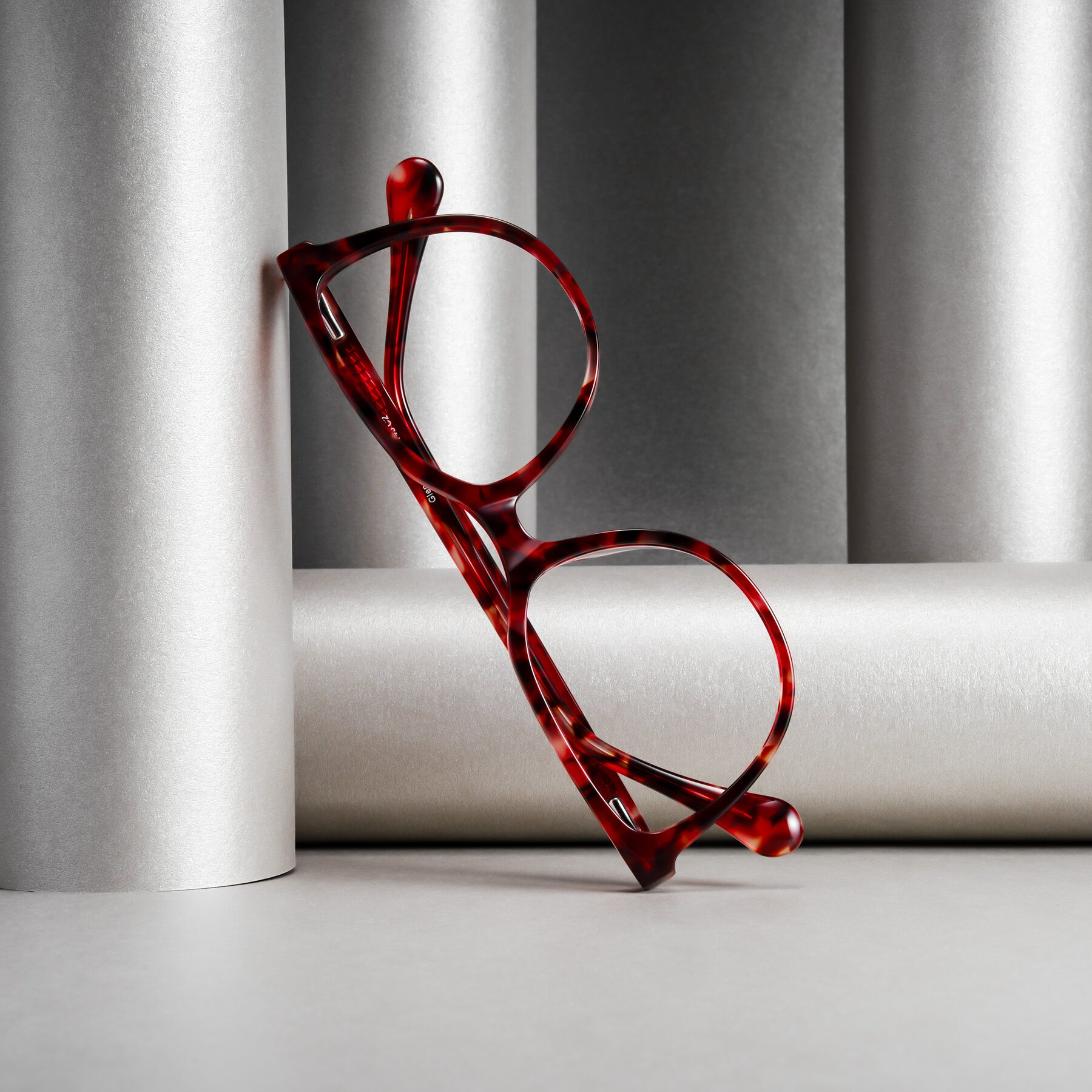 Women's lifestyle photography #2 of Glenroe in Red Tortoise with Clear Eyeglass Lenses