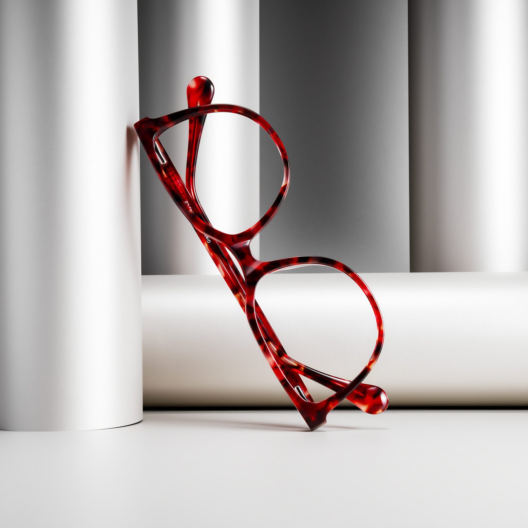 Women's lifestyle photography #2 of Glenroe in Red Tortoise with Clear Eyeglass Lenses