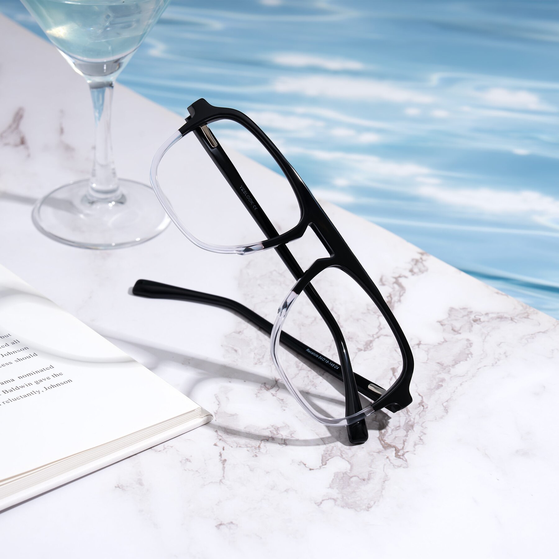 Lifestyle photography #1 of Recalote in Black/Clear with Clear Reading Eyeglass Lenses