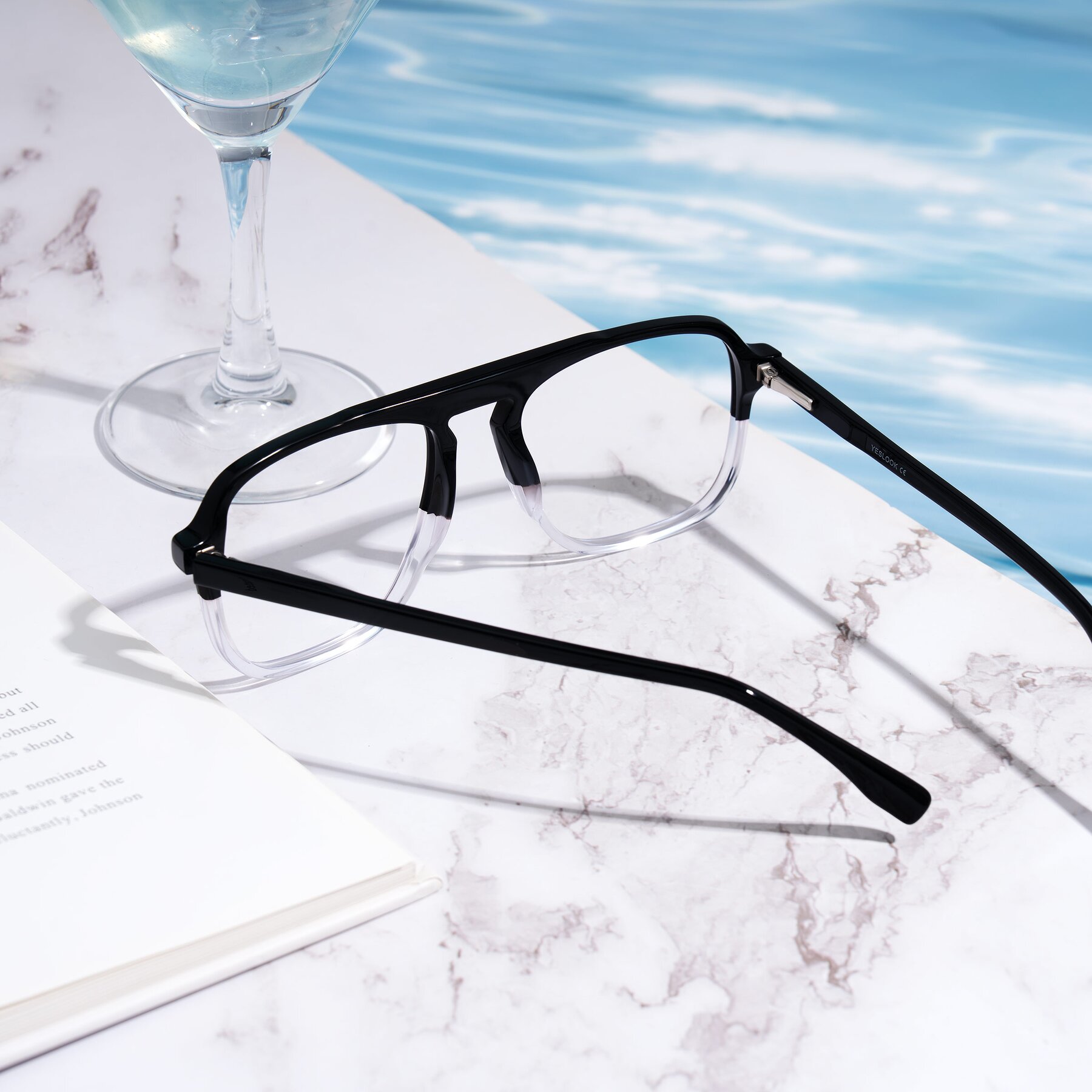 Lifestyle photography #2 of Recalote in Black/Clear with Clear Reading Eyeglass Lenses