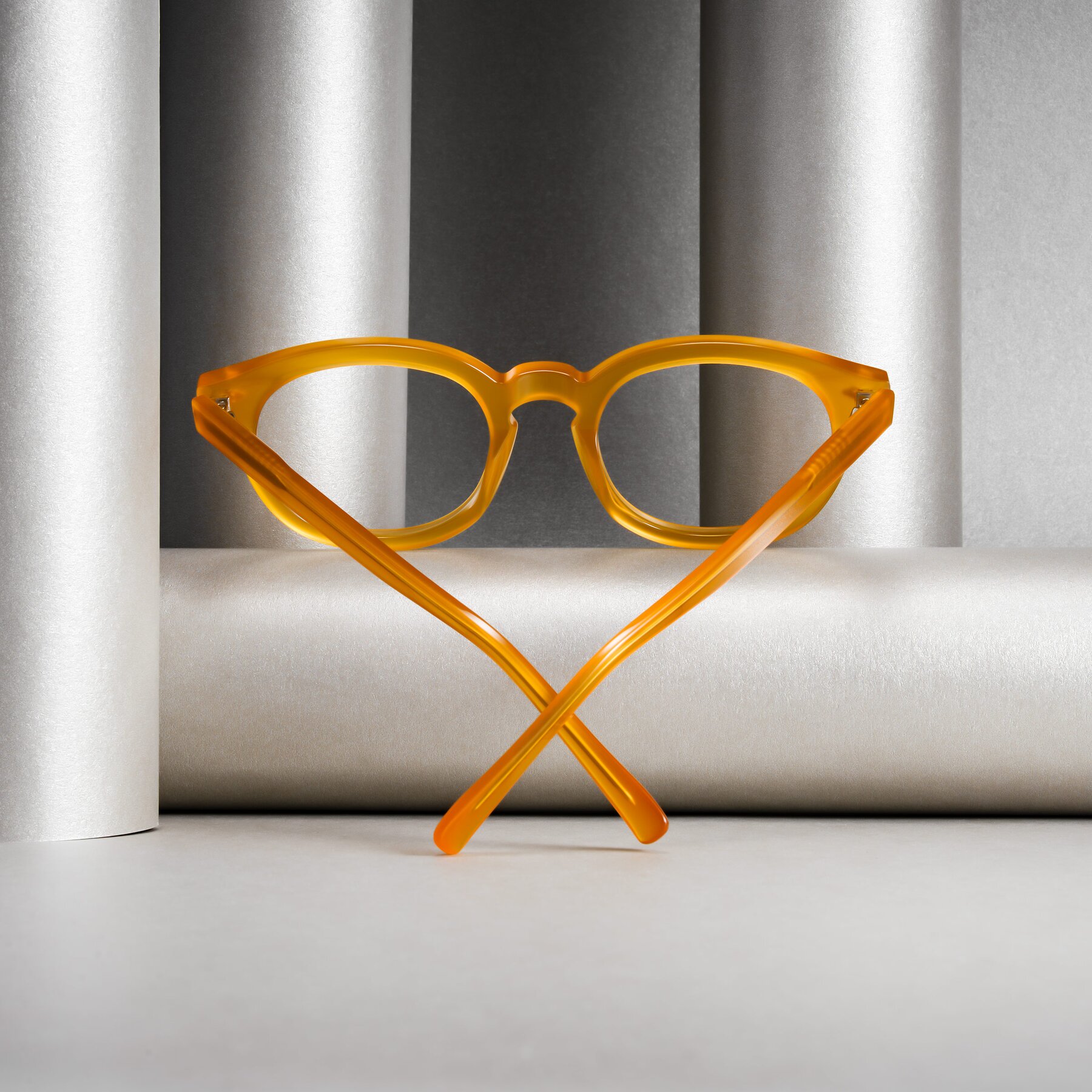 Lifestyle photography #1 of Nehrode in Honey with Clear Eyeglass Lenses