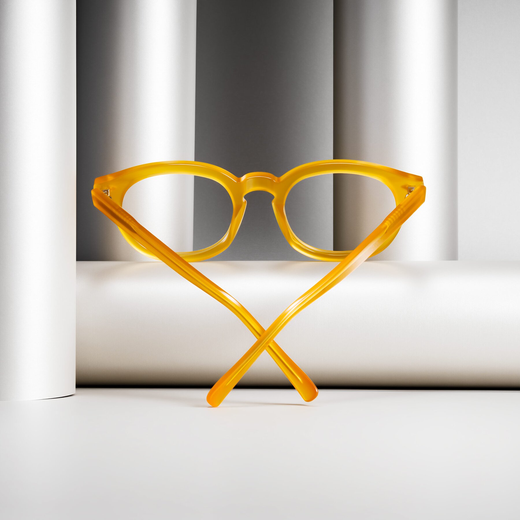 Lifestyle photography #1 of Nehrode in Honey with Clear Eyeglass Lenses