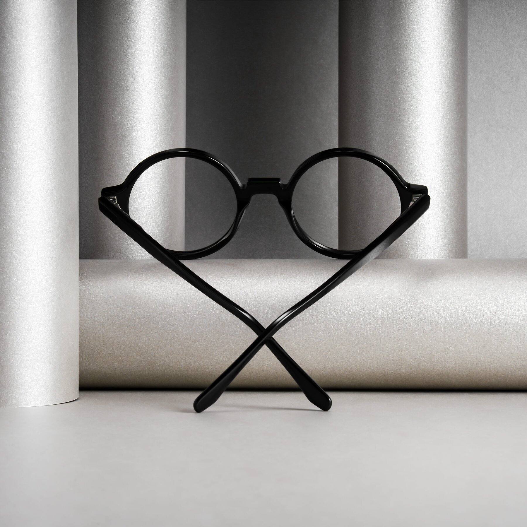 Lifestyle photography #1 of Clady in Black with Clear Eyeglass Lenses
