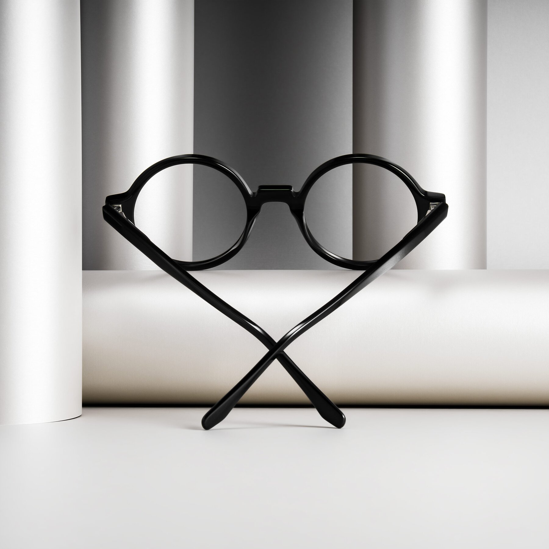 Lifestyle photography #1 of Clady in Black with Clear Eyeglass Lenses