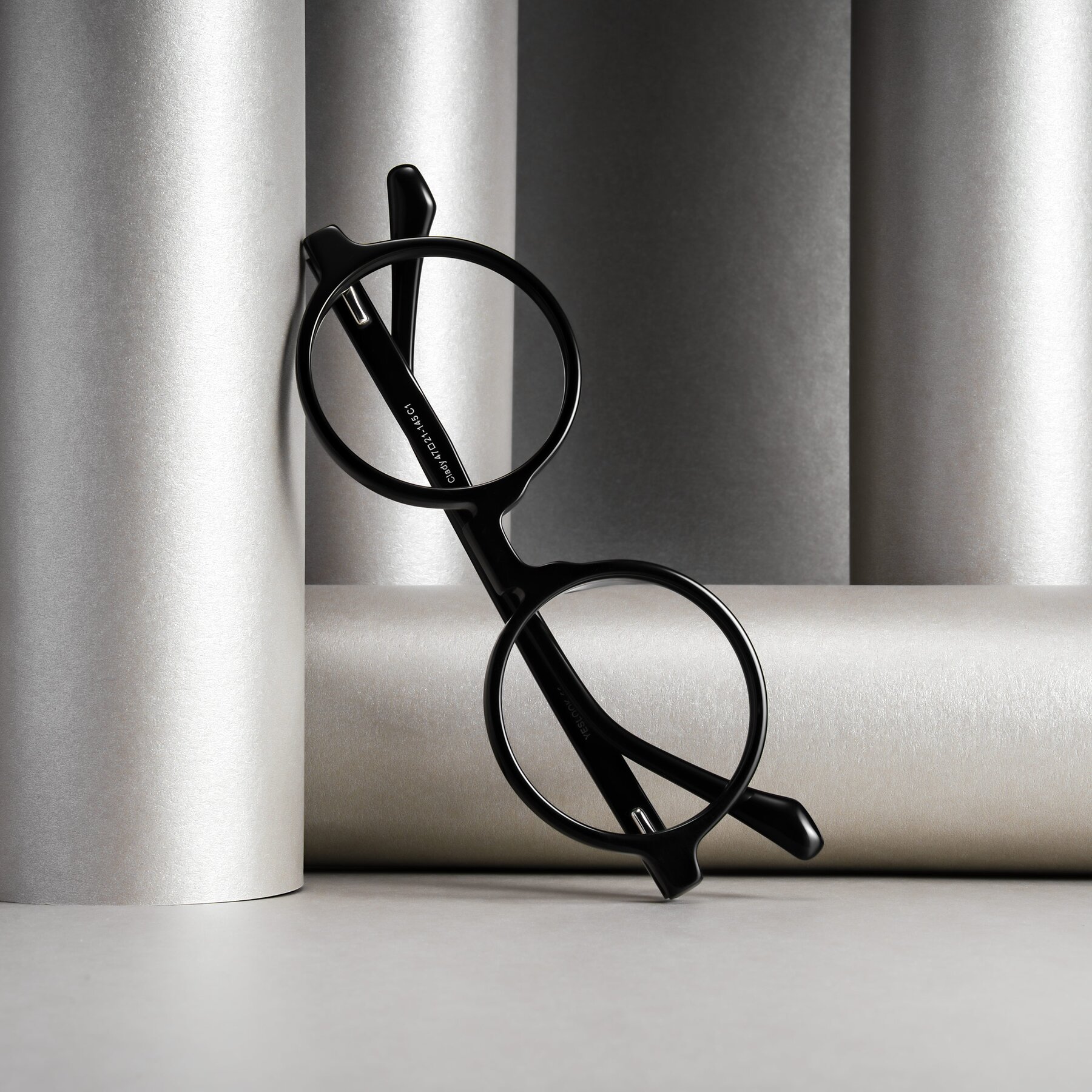 Lifestyle photography #2 of Clady in Black with Clear Eyeglass Lenses