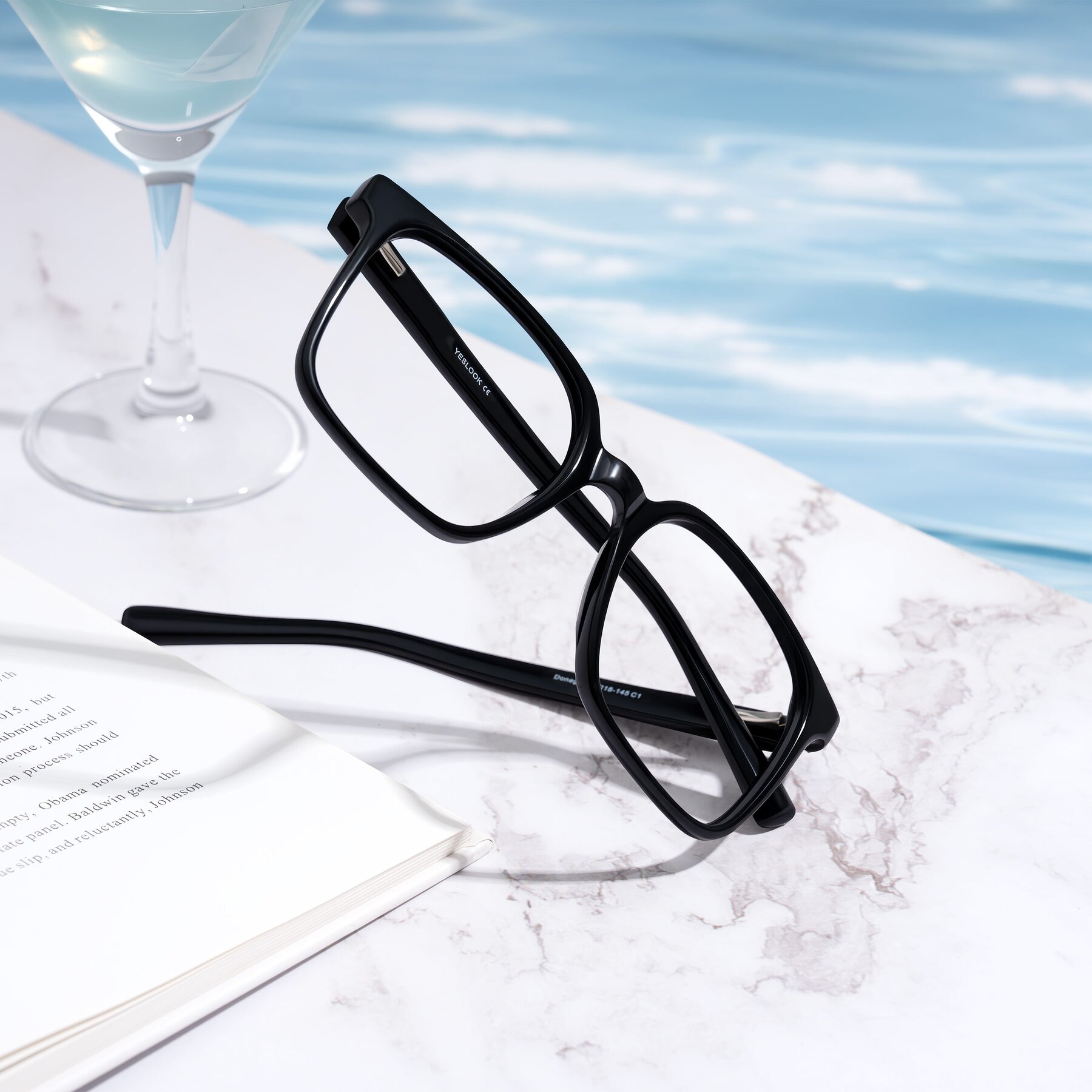 Lifestyle photography #1 of Donegal in Black with Clear Eyeglass Lenses