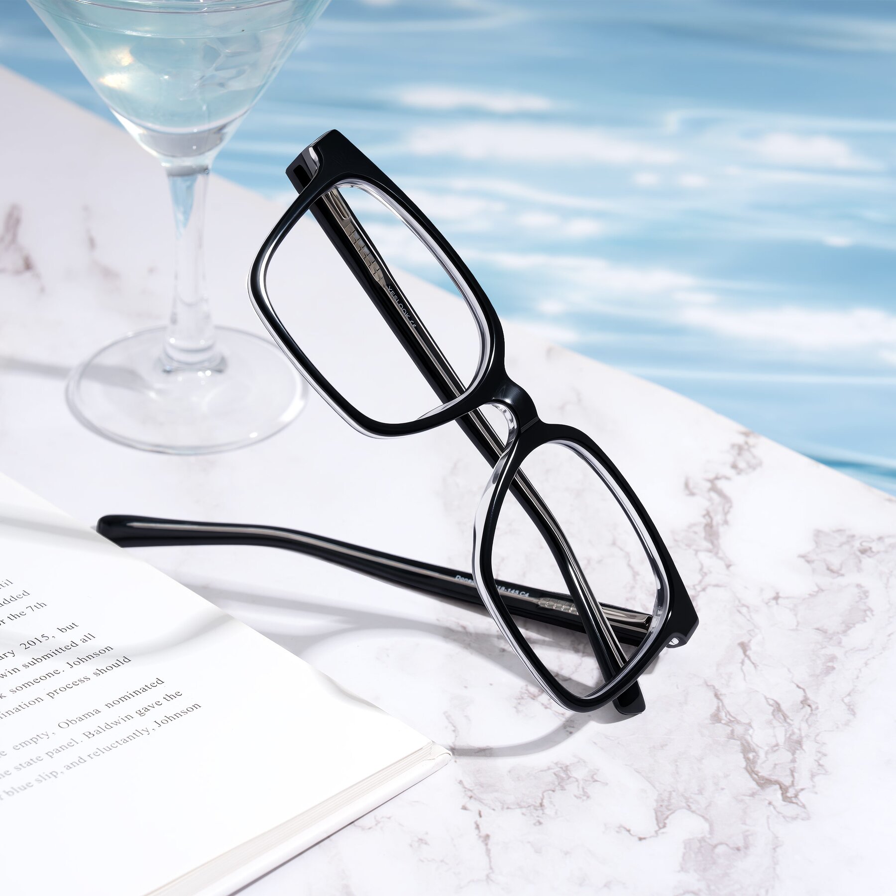 Lifestyle photography #1 of Donegal in Black/Clear with Clear Eyeglass Lenses