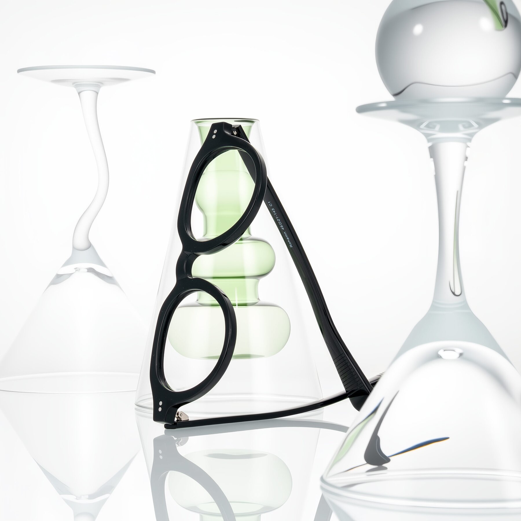 Lifestyle photography #1 of Rohamn in Black with Clear Blue Light Blocking Lenses