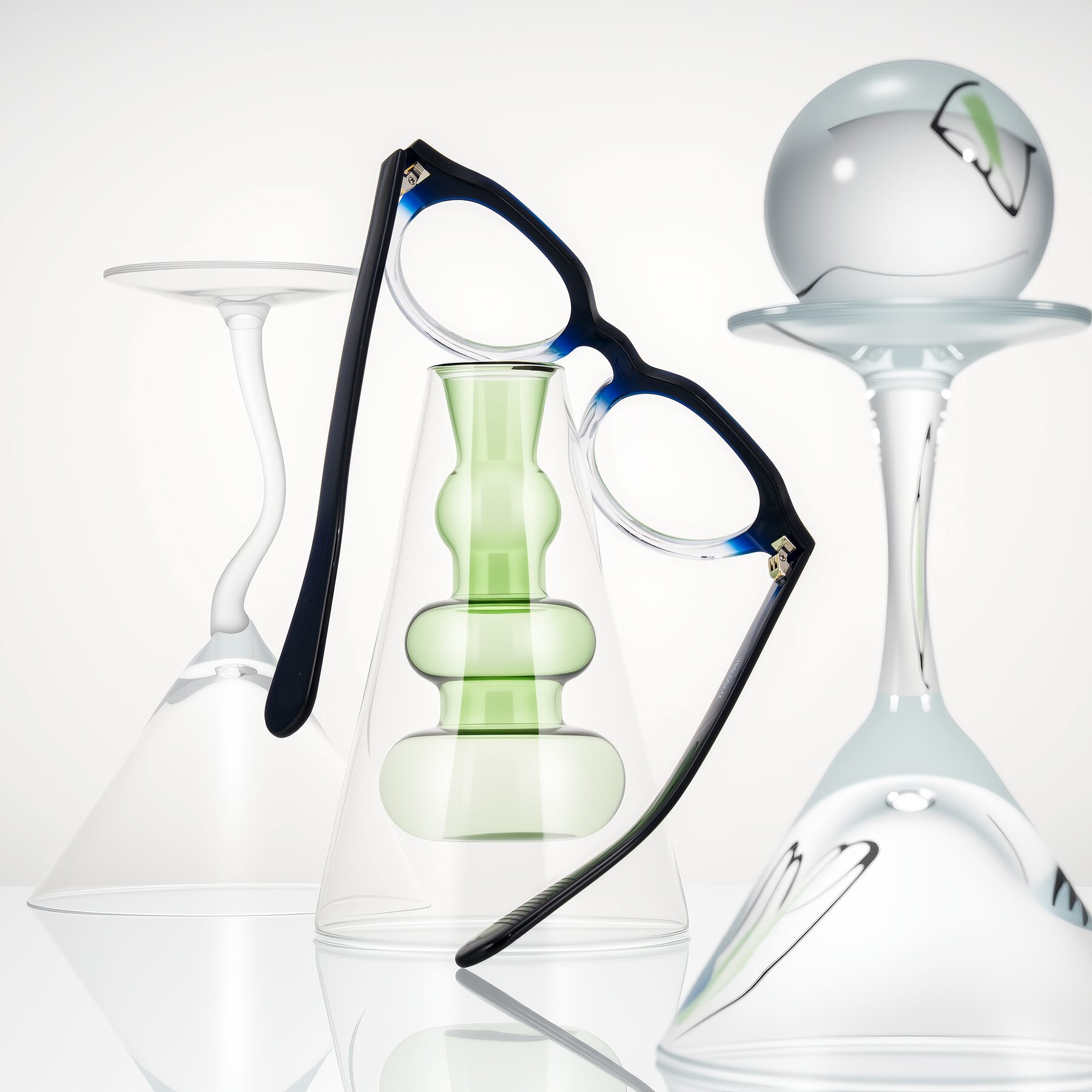 Lifestyle photography #2 of Rohamn in Navy Blue/Clear with Clear Eyeglass Lenses