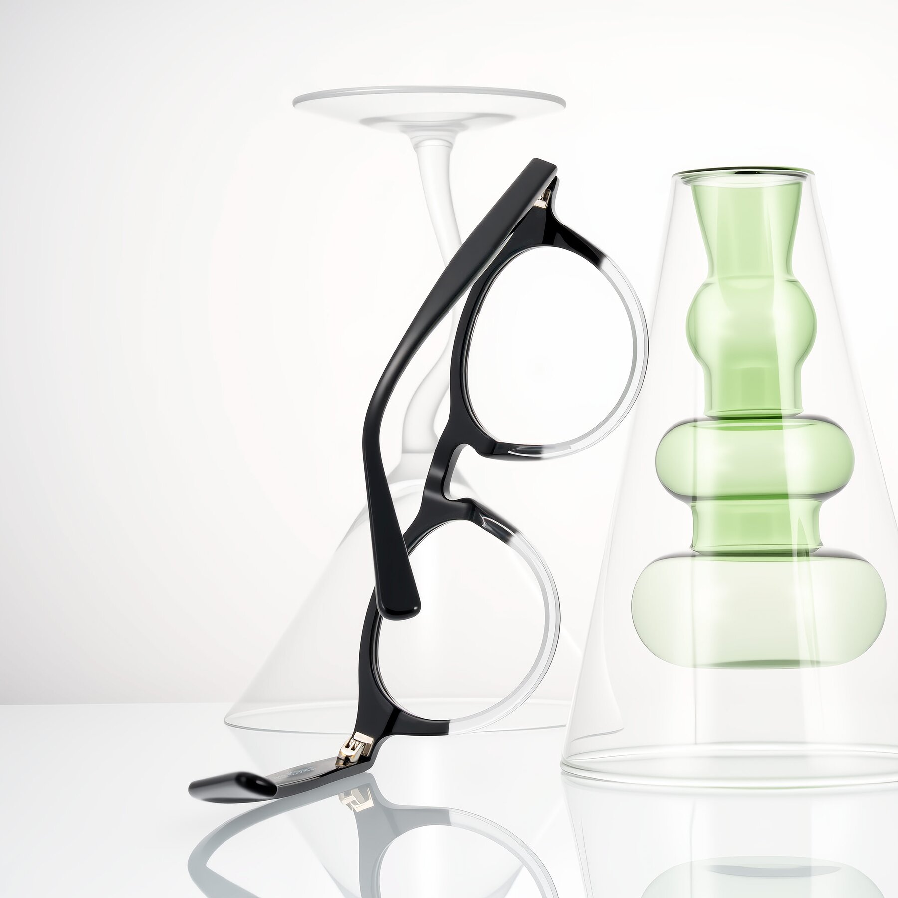 Lifestyle photography #2 of Herzog in Black/Clear with Clear Eyeglass Lenses