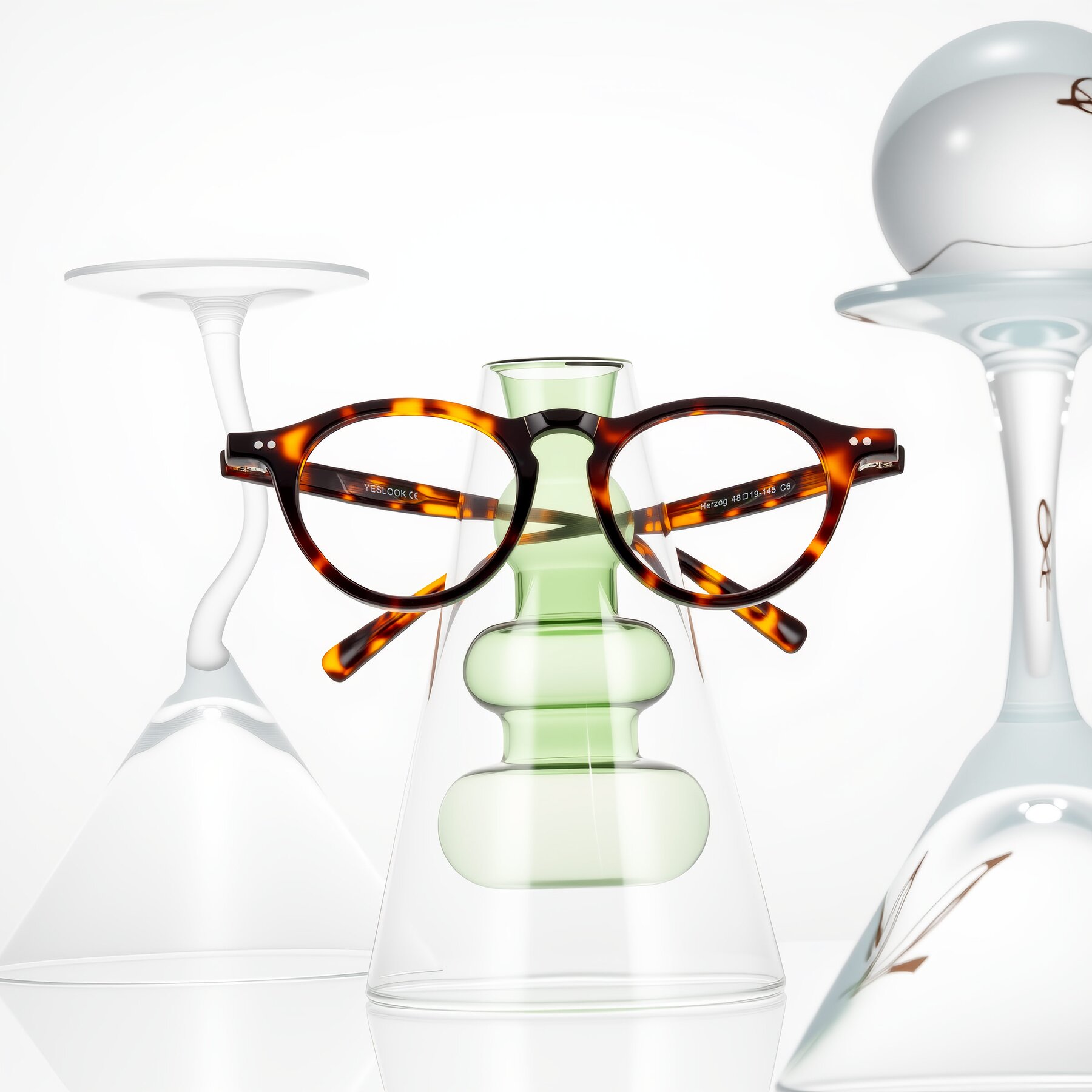 Lifestyle photography #1 of Herzog in Tortoise with Clear Eyeglass Lenses