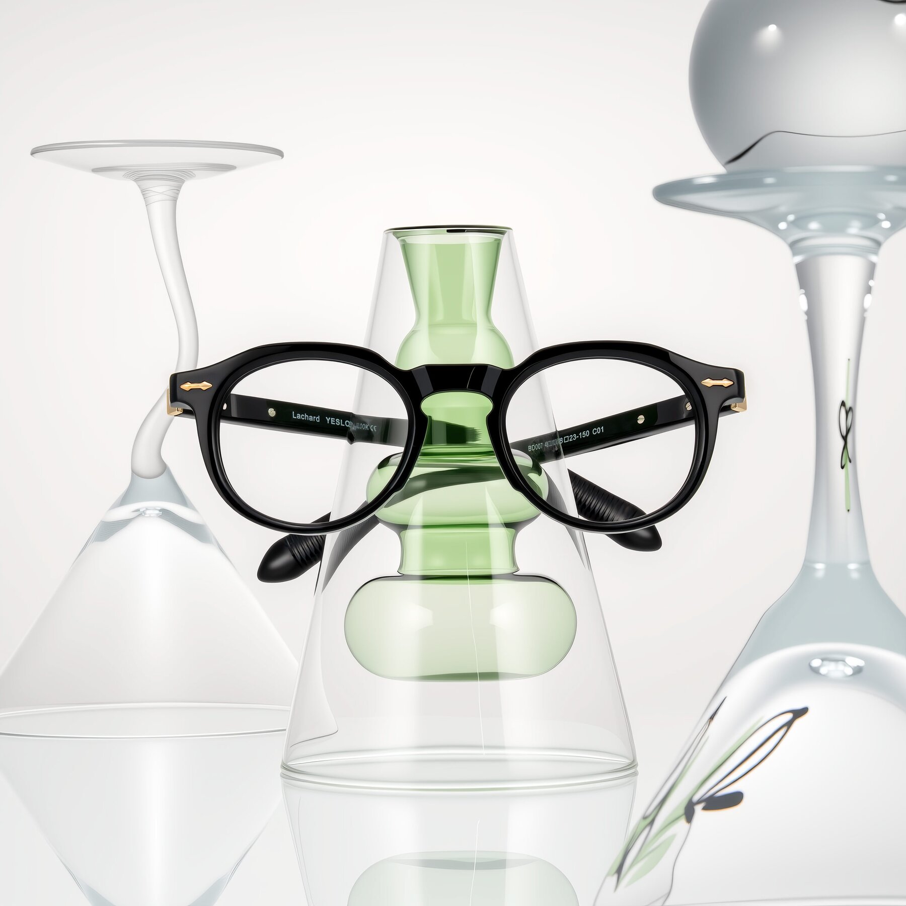 Lifestyle photography #1 of Lachard in Black with Clear Eyeglass Lenses