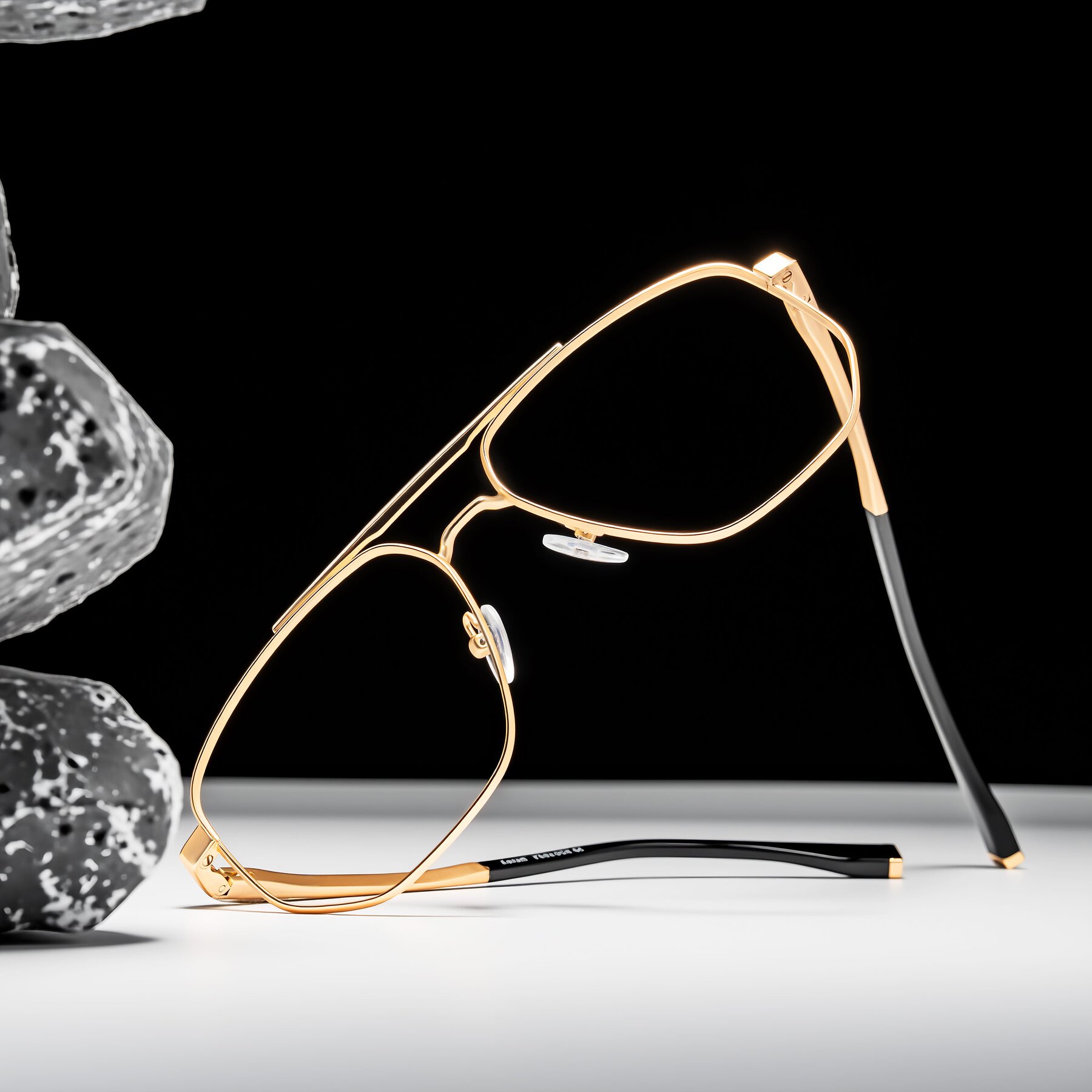 Lifestyle photography #1 of Kailani in Gold/Matte Gold with Clear Eyeglass Lenses
