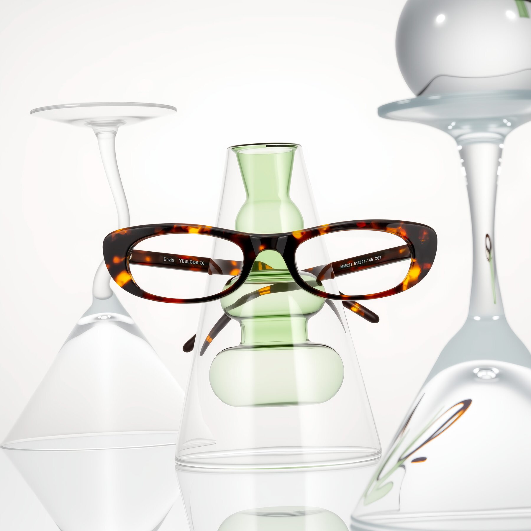 Lifestyle photography #1 of Enzio in Tortoise with Clear Eyeglass Lenses
