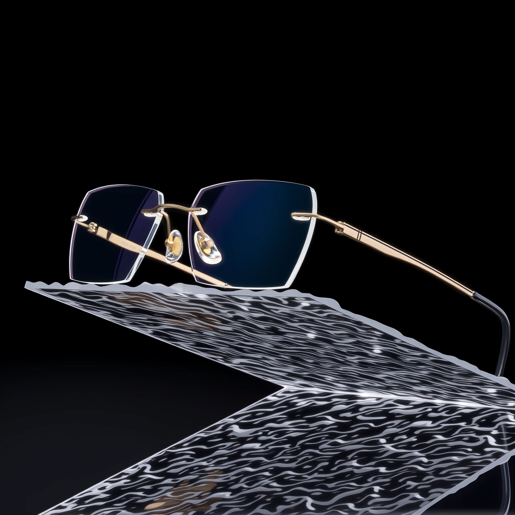 Men's lifestyle photography #1 of Tranquil in Gold with Clear Eyeglass Lenses