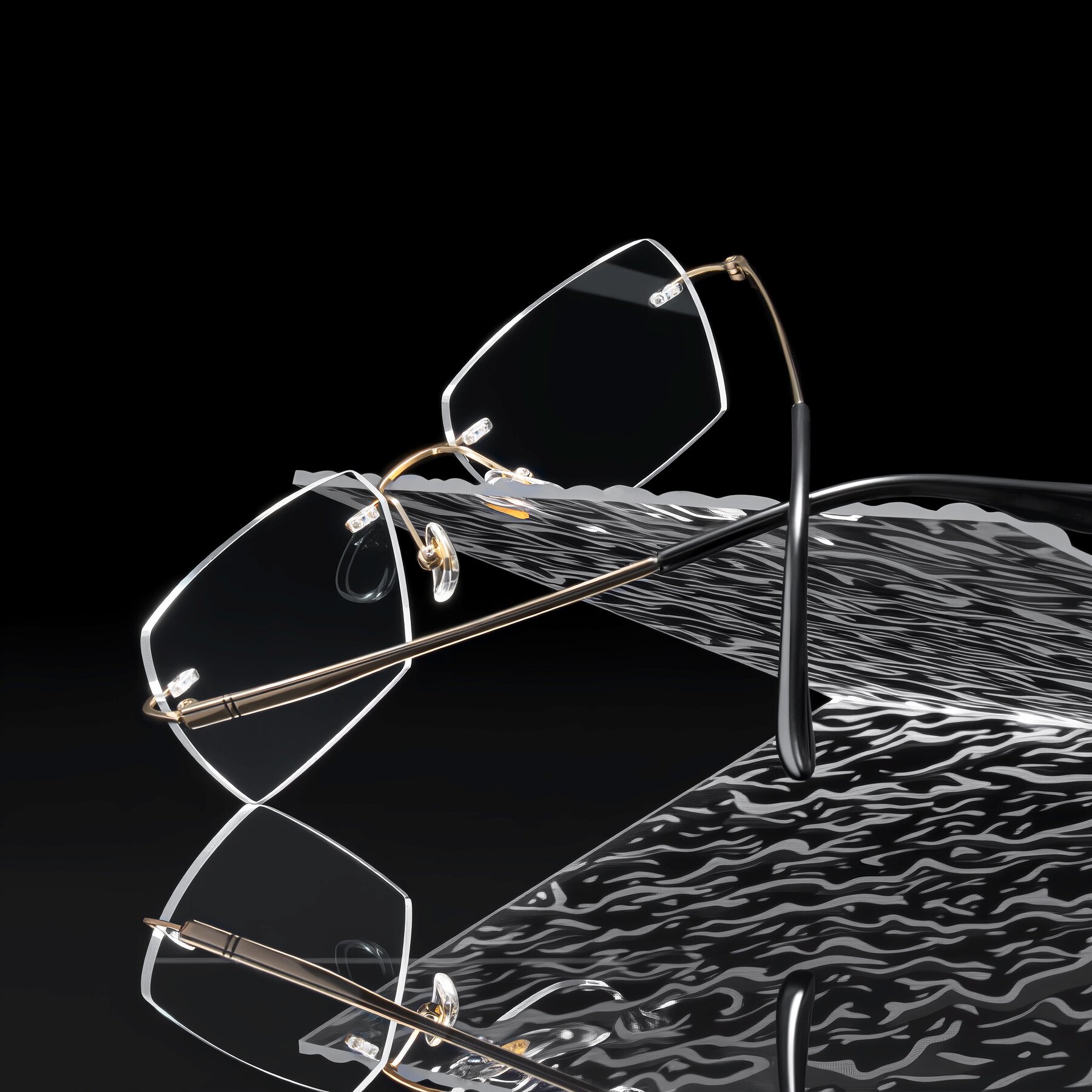 Men's lifestyle photography #2 of Tranquil in Gold with Clear Eyeglass Lenses