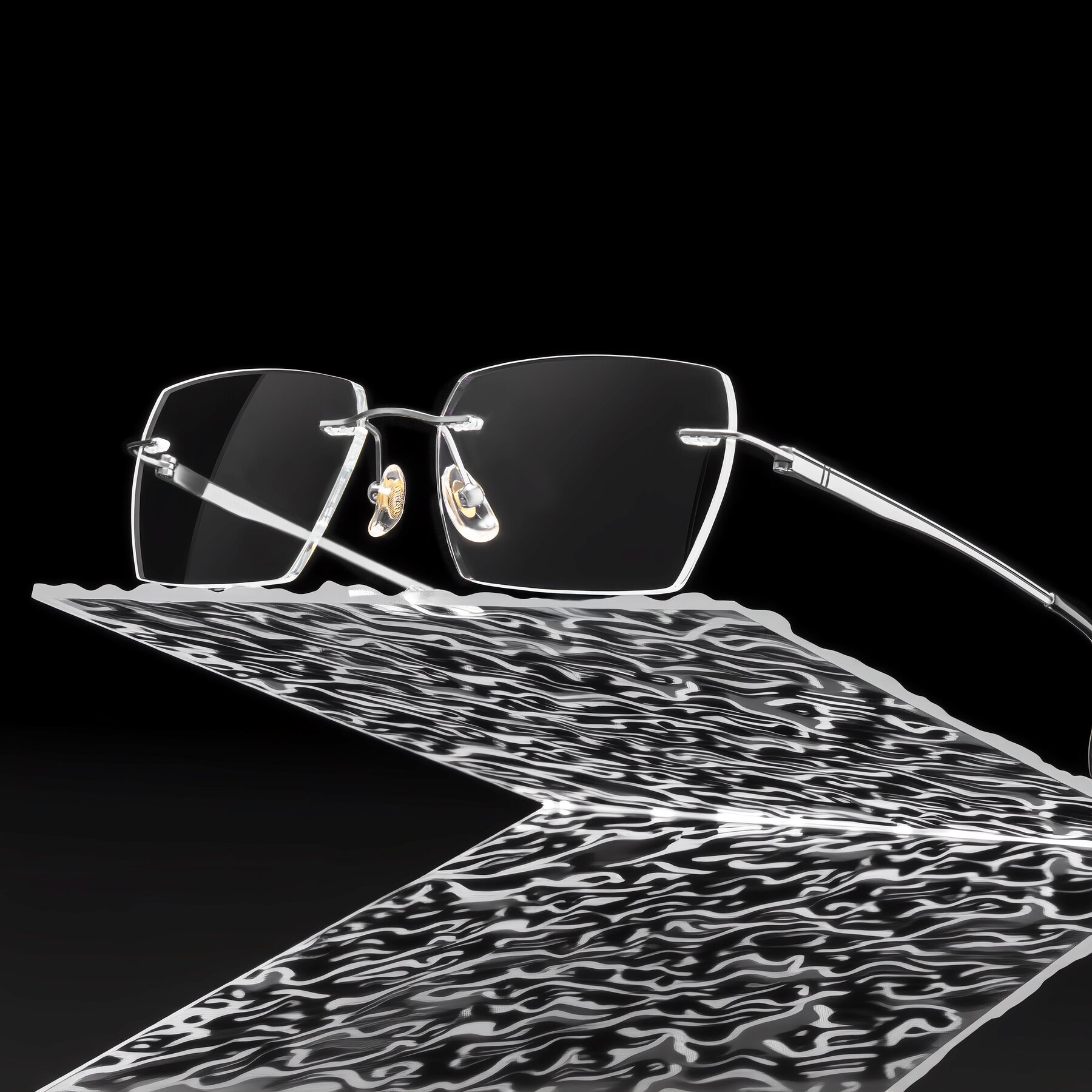 Men's lifestyle photography #2 of Tranquil in Silver with Clear Eyeglass Lenses