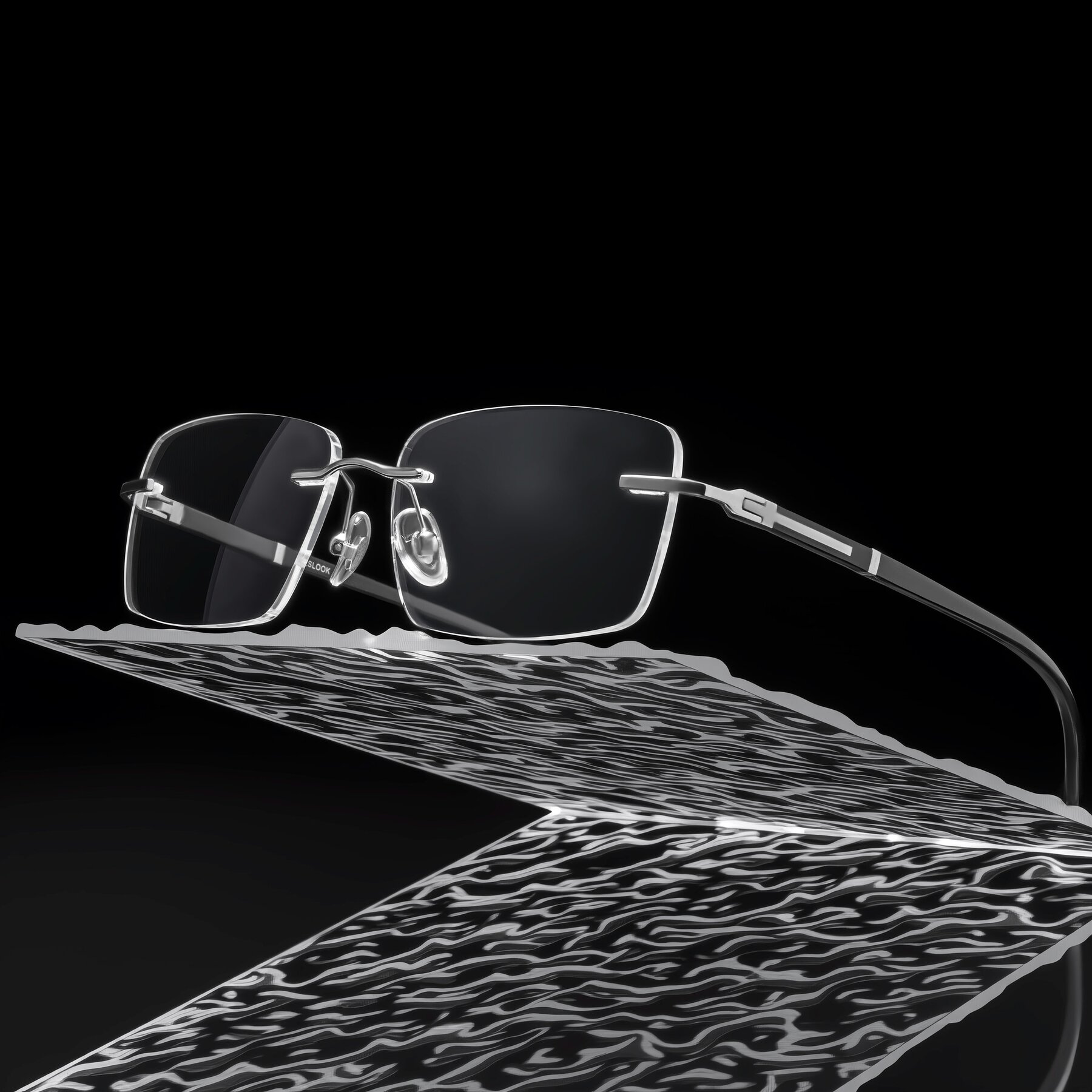 Men's lifestyle photography #2 of Mist in Sliver/Black with Clear Reading Eyeglass Lenses
