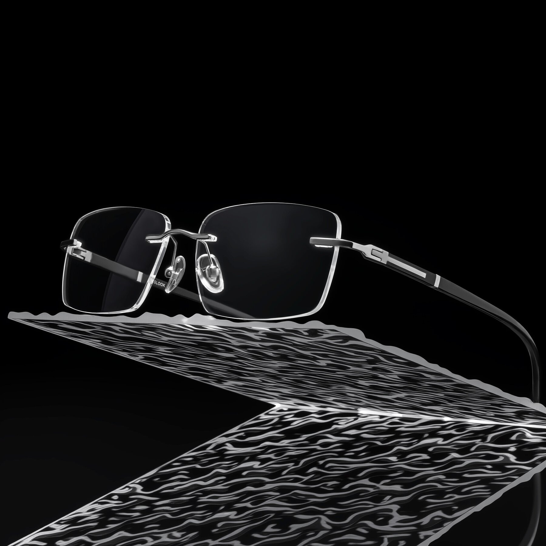 Men's lifestyle photography #2 of Mist in Sliver/Black with Clear Eyeglass Lenses