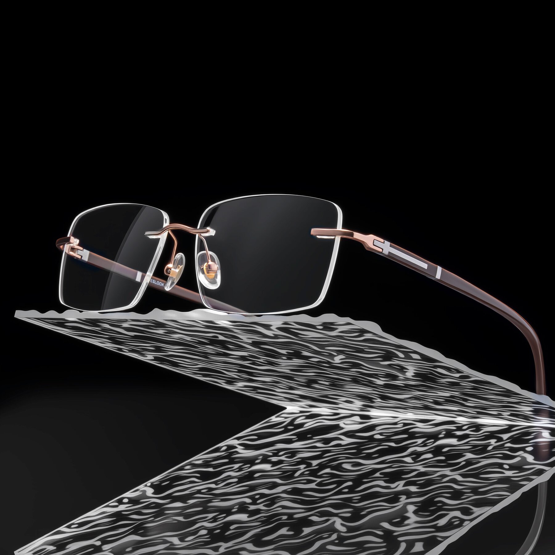 Men's lifestyle photography #1 of Mist in Rose Gold/Brown with Clear Blue Light Blocking Lenses