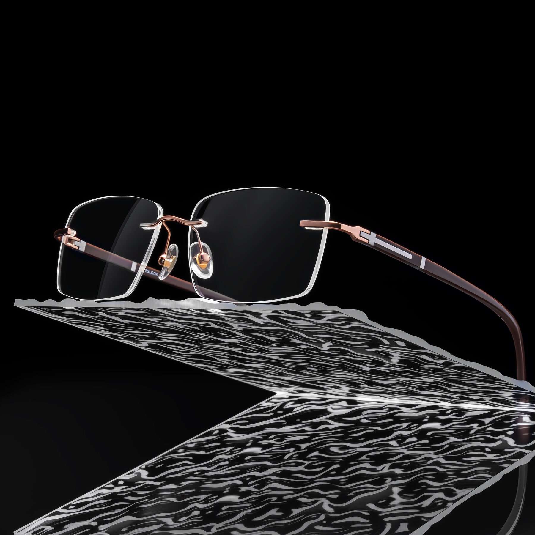 Men's lifestyle photography #1 of Mist in Rose Gold/Brown with Clear Eyeglass Lenses