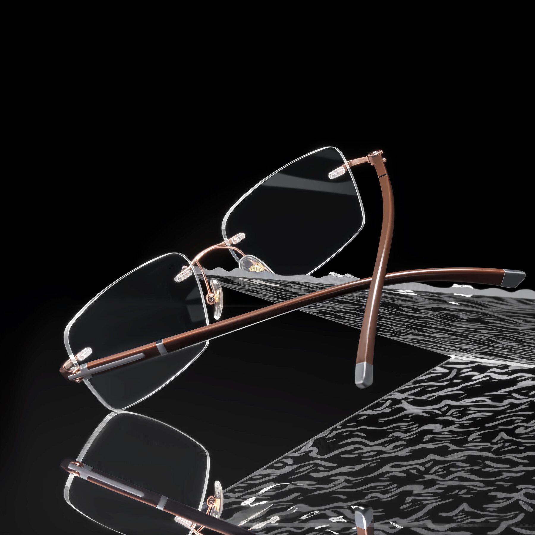 Men's lifestyle photography #2 of Mist in Rose Gold/Brown with Clear Blue Light Blocking Lenses