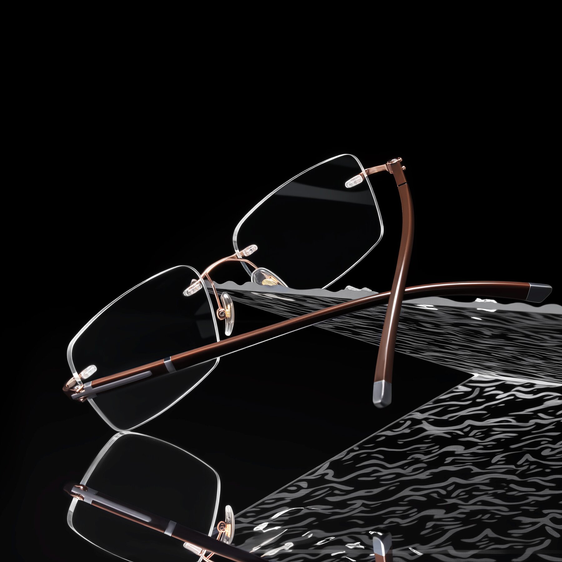 Men's lifestyle photography #2 of Mist in Rose Gold/Brown with Clear Eyeglass Lenses
