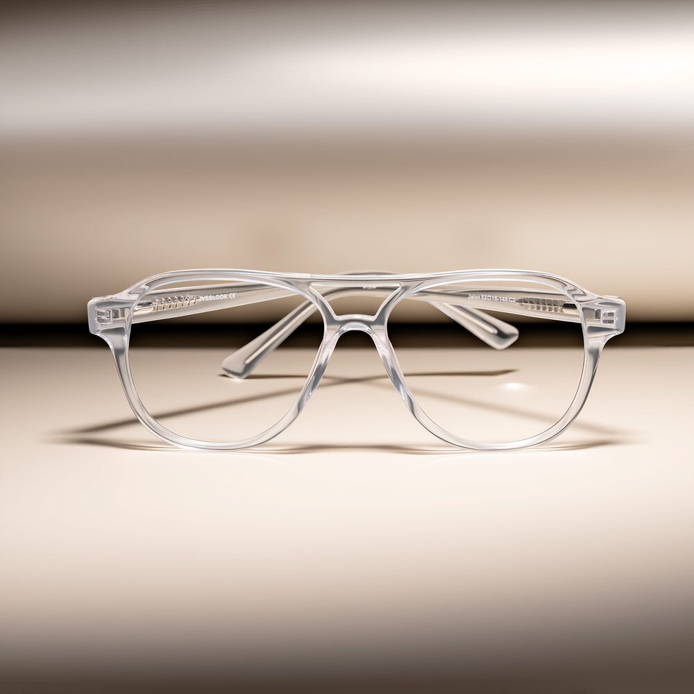 Clear Retro-Vintage Acetate Aviator Eyeglasses