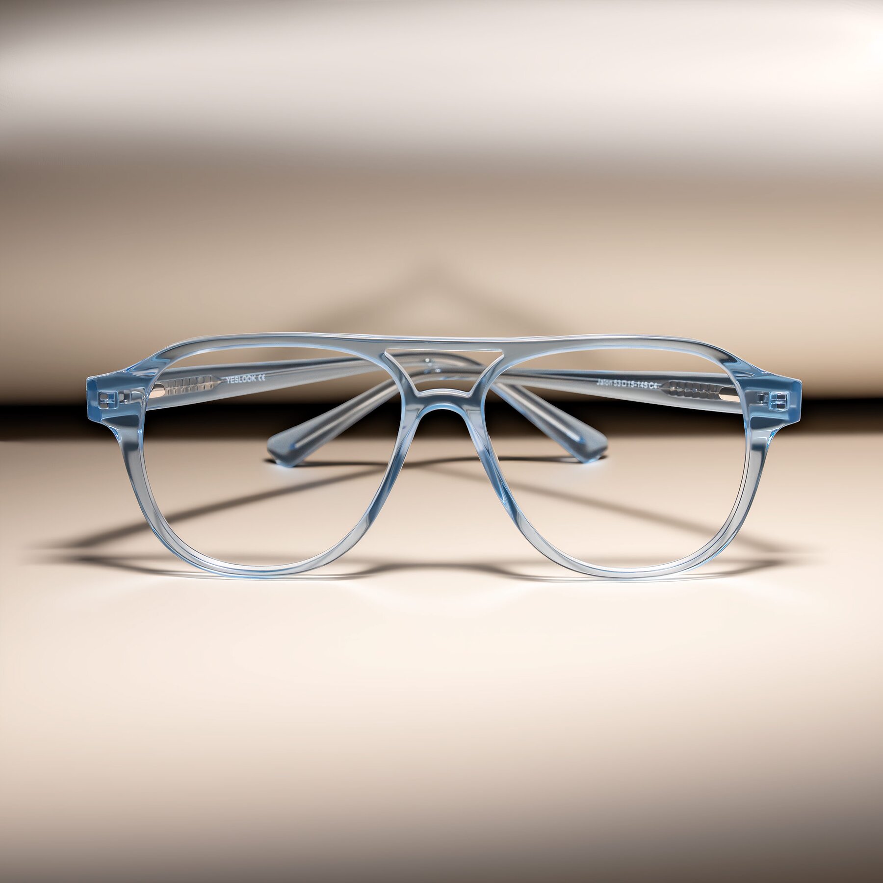 Lifestyle photography #1 of Jalon in Light Blue with Clear Eyeglass Lenses