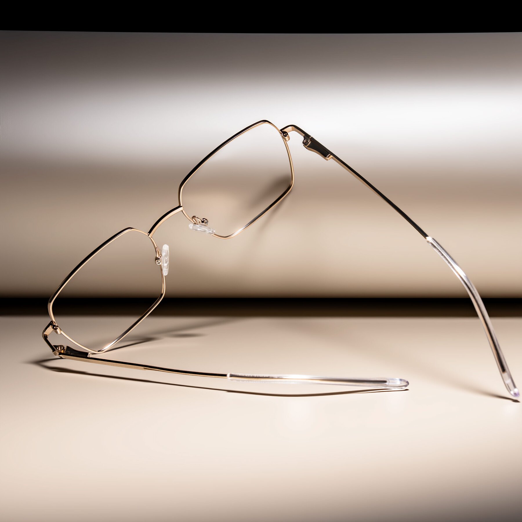 Lifestyle photography #2 of Grafton in Light Gold with Clear Eyeglass Lenses