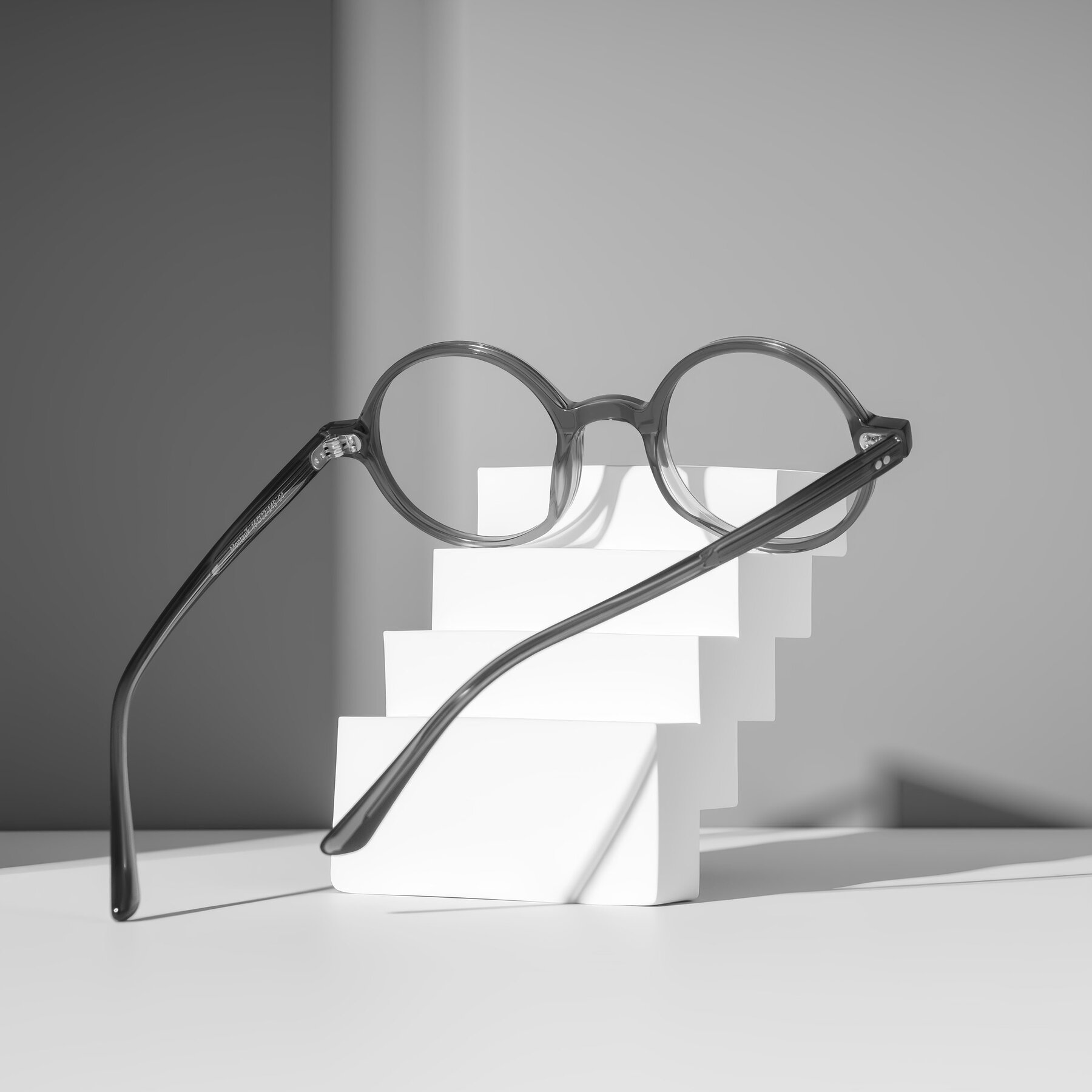 Lifestyle photography #2 of Montauk in Gray with Clear Eyeglass Lenses