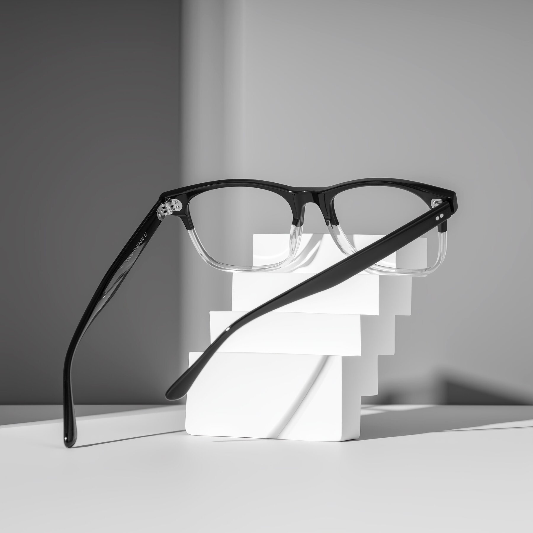 Lifestyle photography #2 of Rhanna in Black/Clear with Clear Blue Light Blocking Lenses