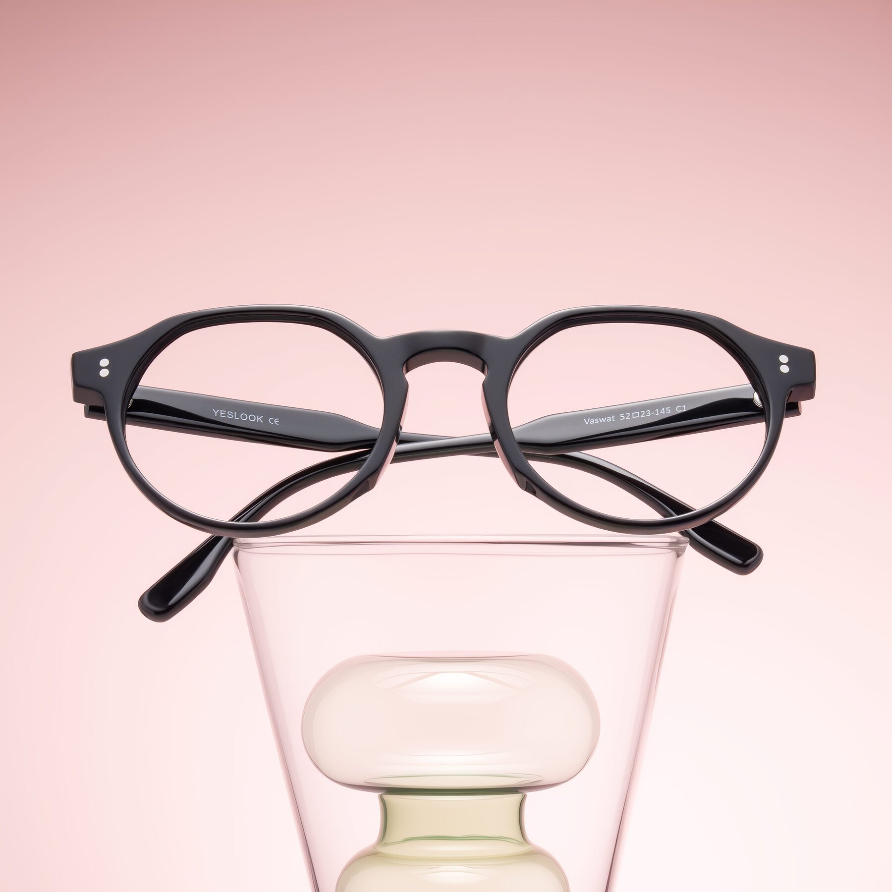 Lifestyle photography #1 of Vaswat in Black with Clear Eyeglass Lenses