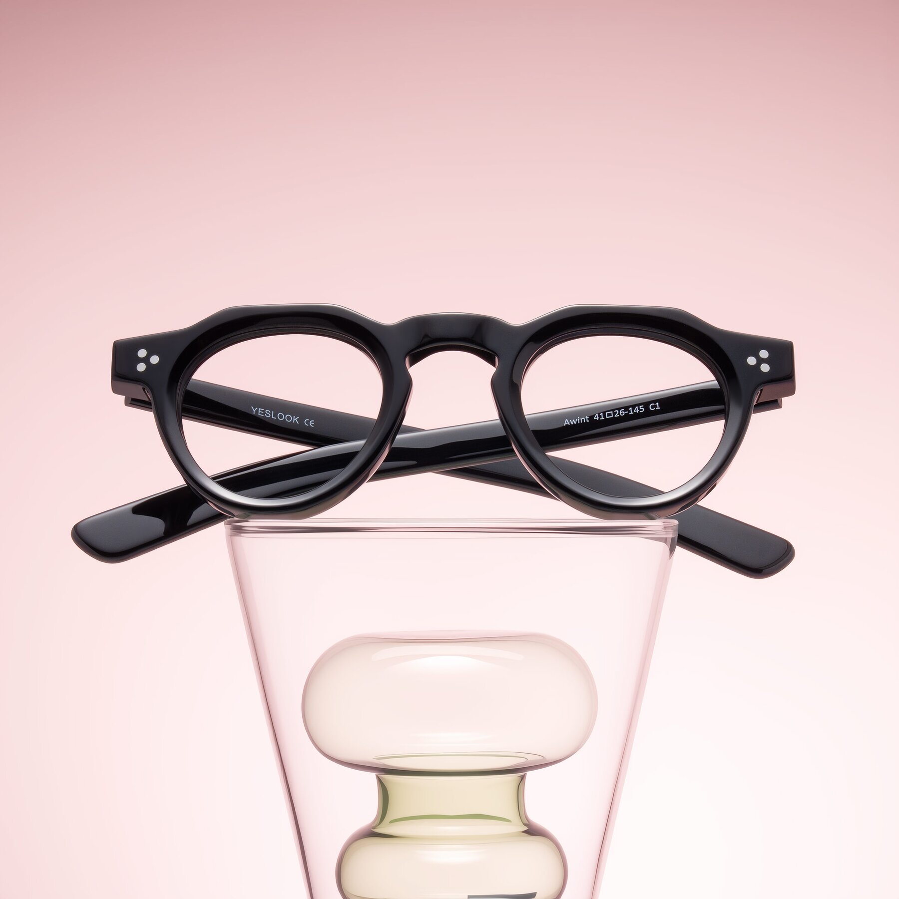 Lifestyle photography #1 of Awint in Black with Clear Eyeglass Lenses