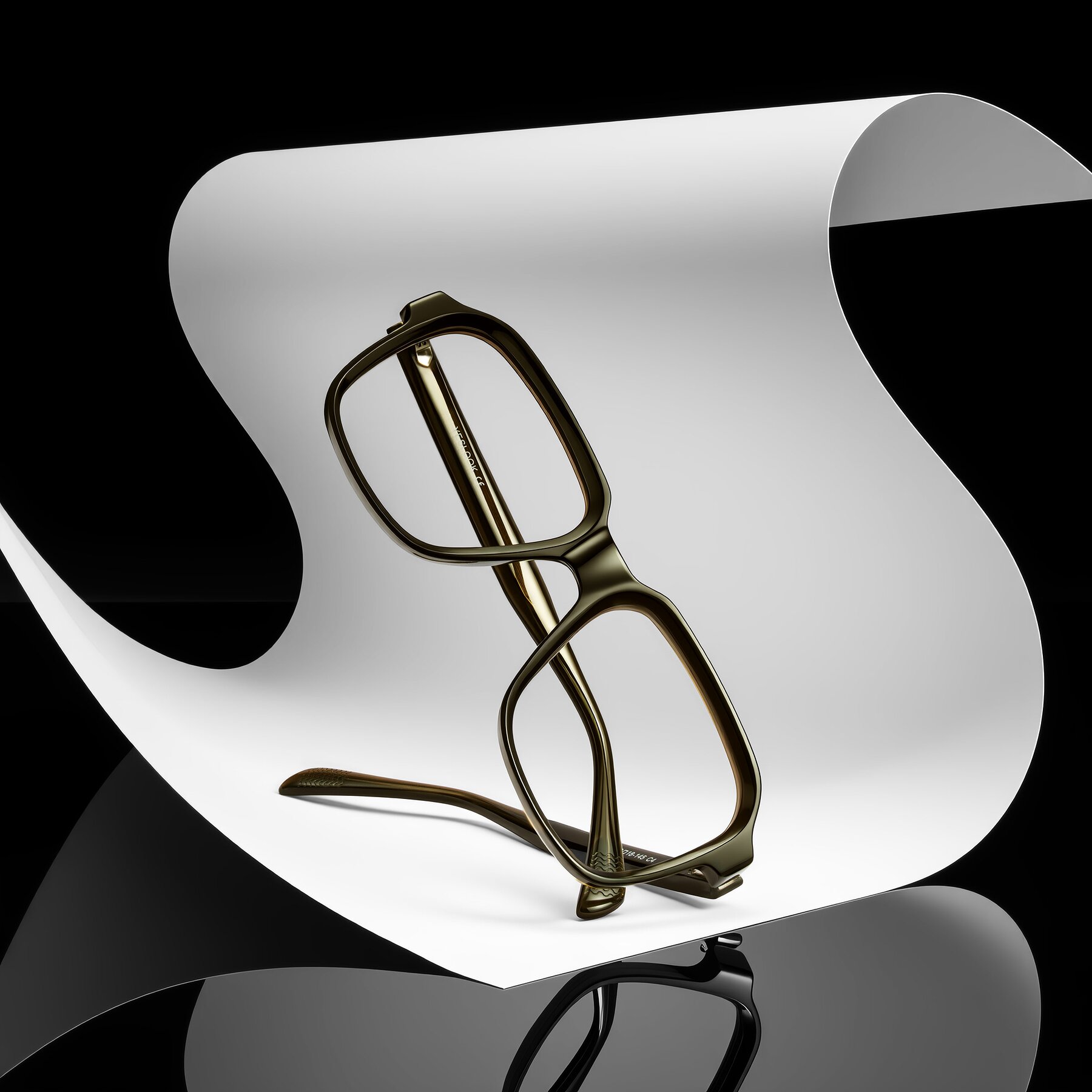 Lifestyle photography #2 of Upbeat in Translucent Olive Gray with Clear Eyeglass Lenses