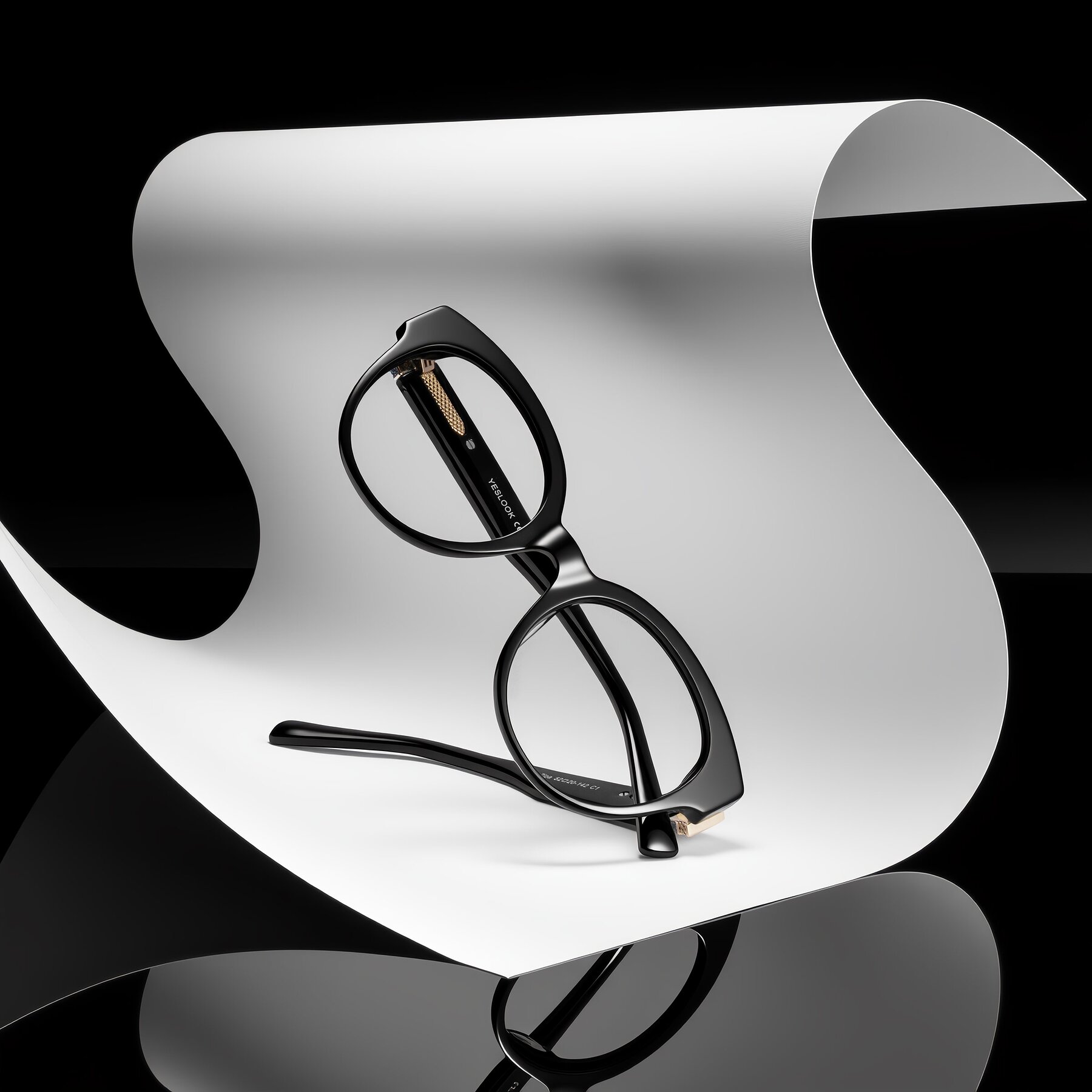 Lifestyle photography #1 of Zipa in Black with Clear Eyeglass Lenses
