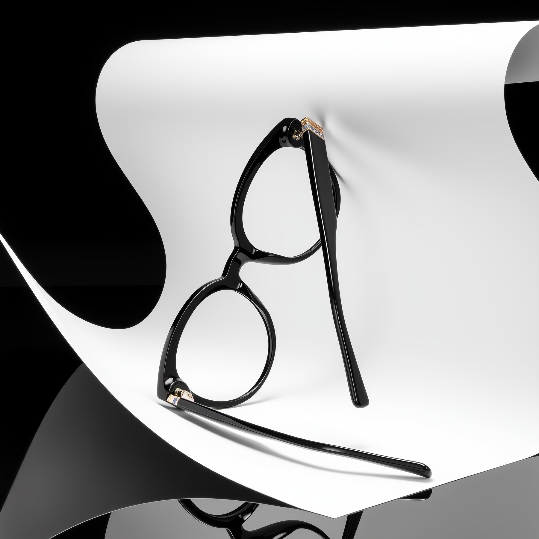 Lifestyle photography #2 of Zipa in Black with Clear Eyeglass Lenses