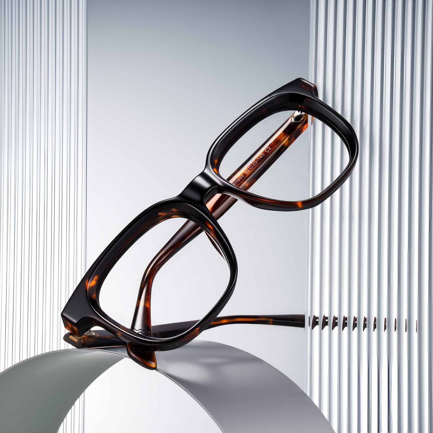 Lifestyle photography #1 of Mysterious in Dark Tortoise with Clear Eyeglass Lenses