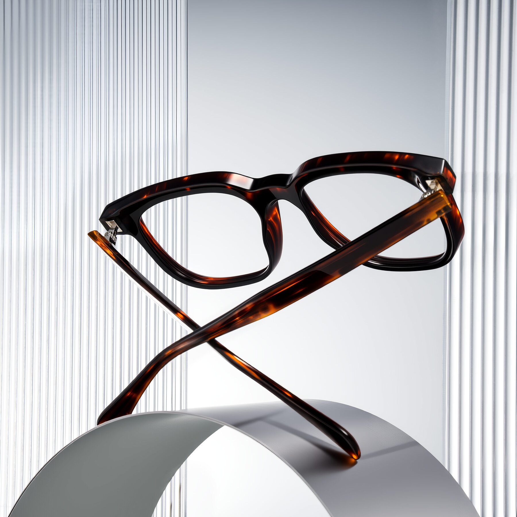 Lifestyle photography #2 of Mysterious in Dark Tortoise with Clear Eyeglass Lenses