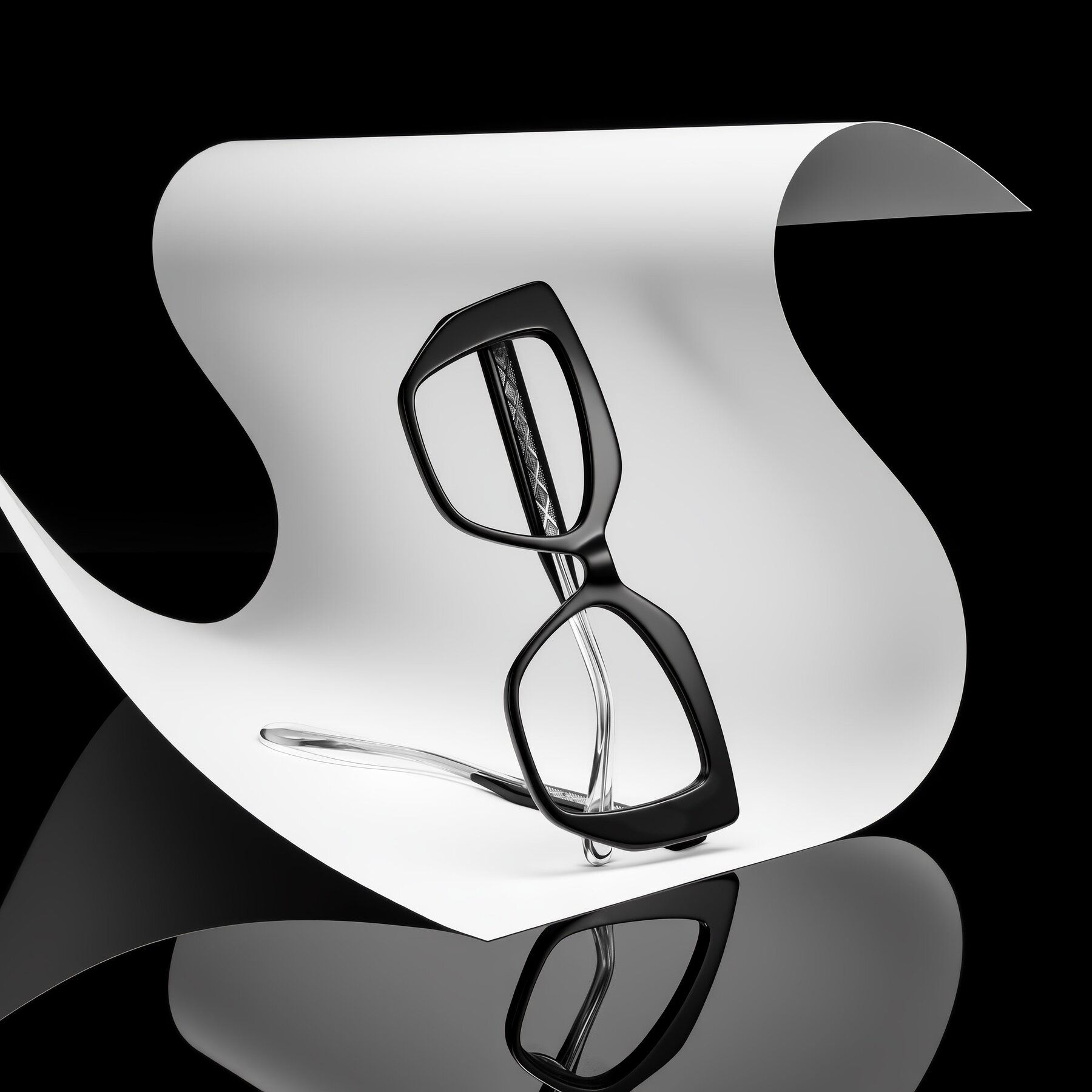 Women's lifestyle photography #2 of Arctic in Black with Clear Eyeglass Lenses