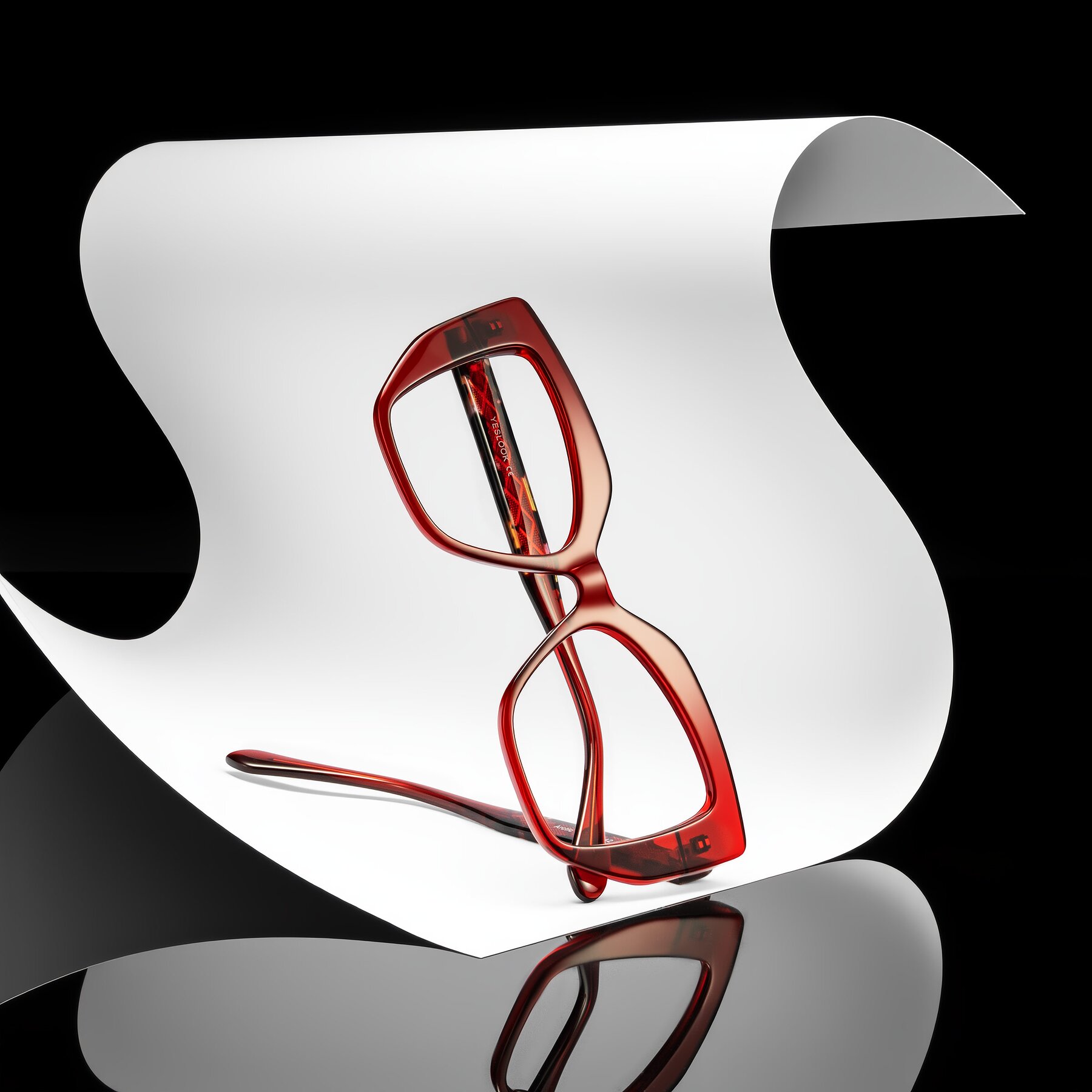 Women's lifestyle photography #1 of Arctic in Wine with Clear Eyeglass Lenses