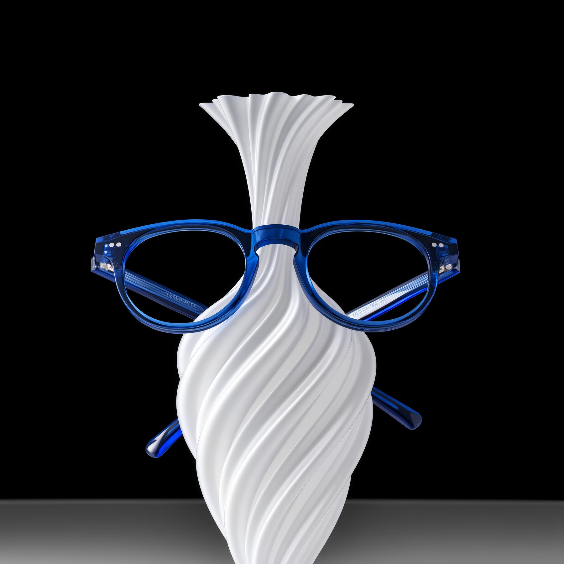 Lifestyle photography #1 of Ovaldo in Blue with Clear Reading Eyeglass Lenses