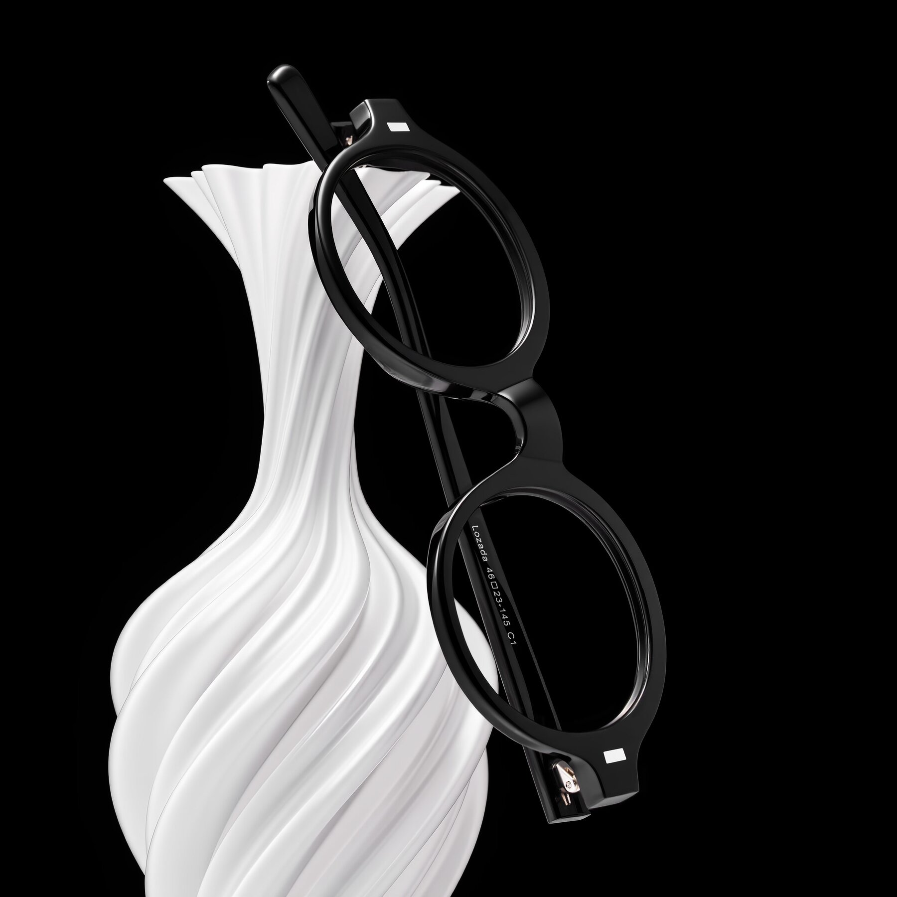 Lifestyle photography #2 of Lozada in Black with Clear Eyeglass Lenses